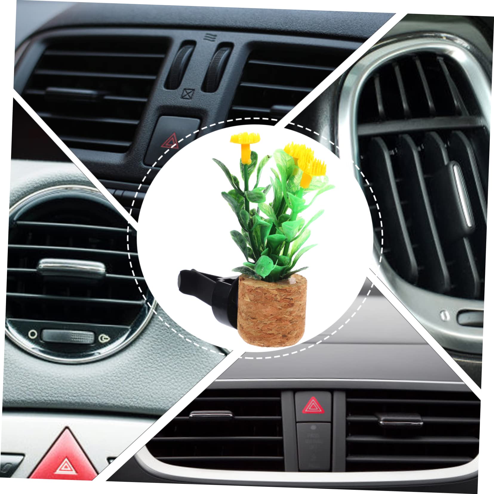 5stücke Car Vent Diffuser Clip Mit Simulierten Pflanzen Auto Dekoration Für Innenräume Praktisch Für Auto Büro Und Zuhause Geschenkidee Für Mütter Freundinnen Und Kollegen