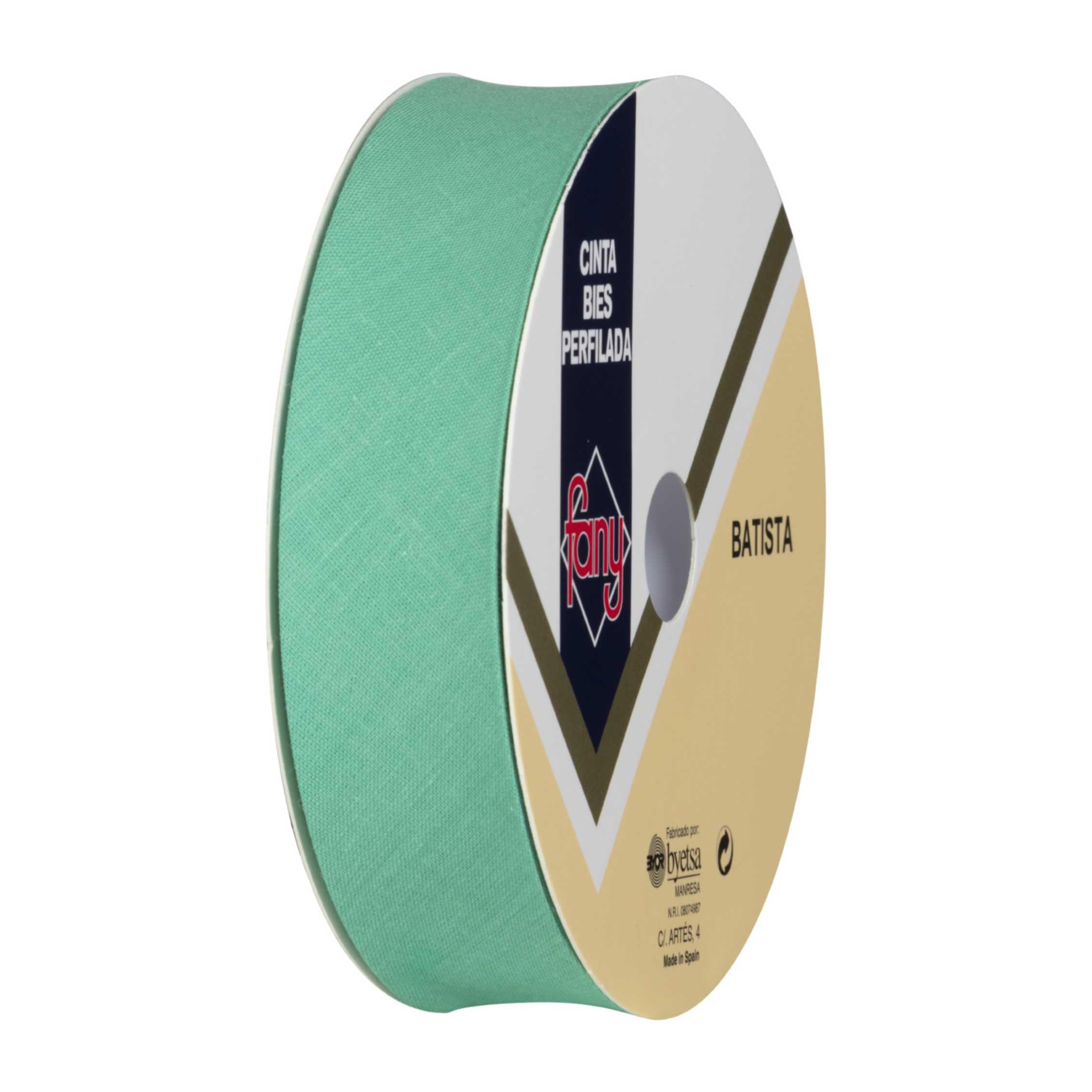 Discover Lifestyle & Fashion Fabrics Bias Binding Tape Polycotton Poly Cotton Sewing Piping Bunting Decorative Trim Edging Hemming Huge Colour Range | 18mm Wide (25 Metre Roll, Sea Green) — image 1