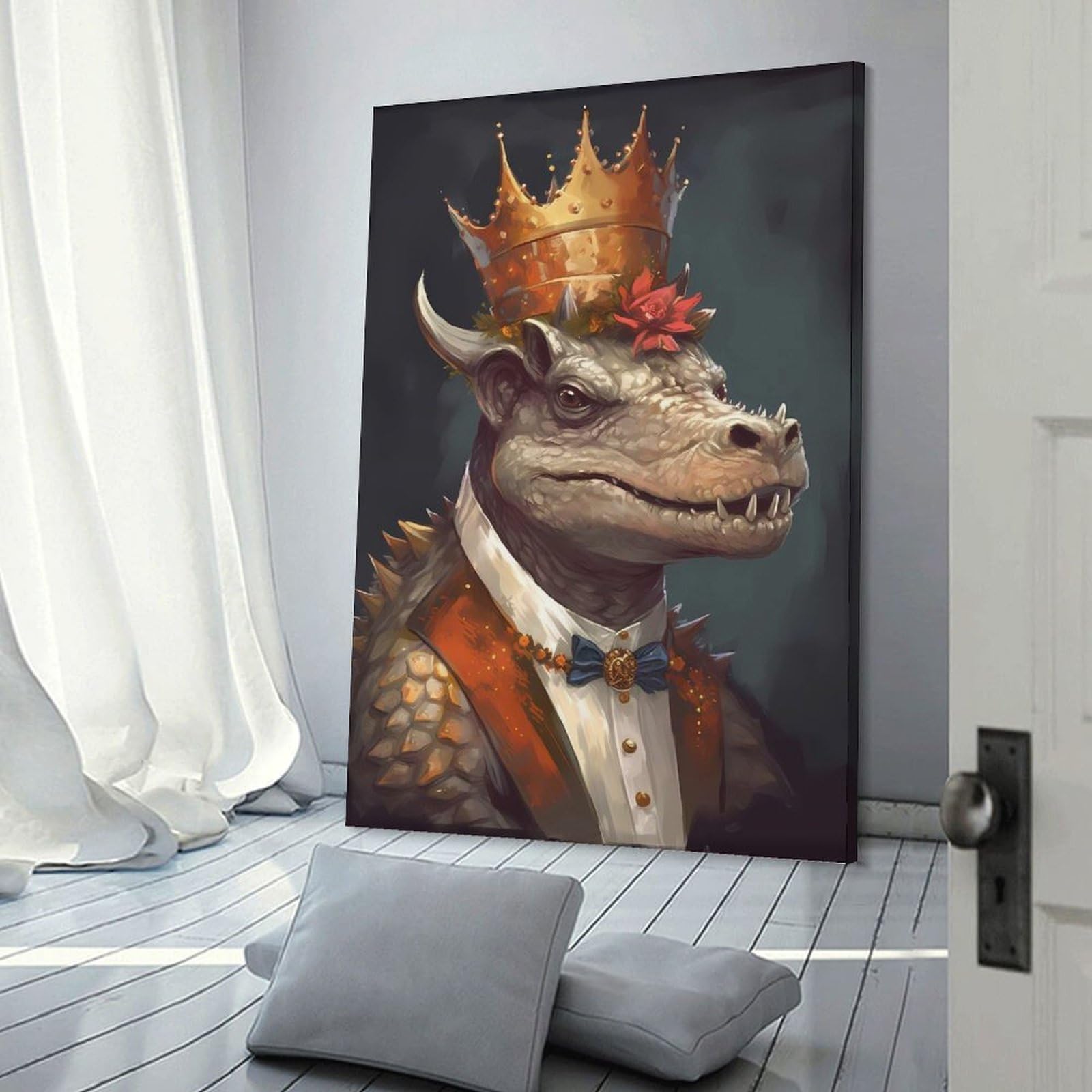 Junmoney Stegosaurus Adorable Hanging Wall Art, 12x18inch(30x45cm), for Home Walls, Creative Rooms Or Shared Spaces, A Flexible Wall Accent for Shared Spaces