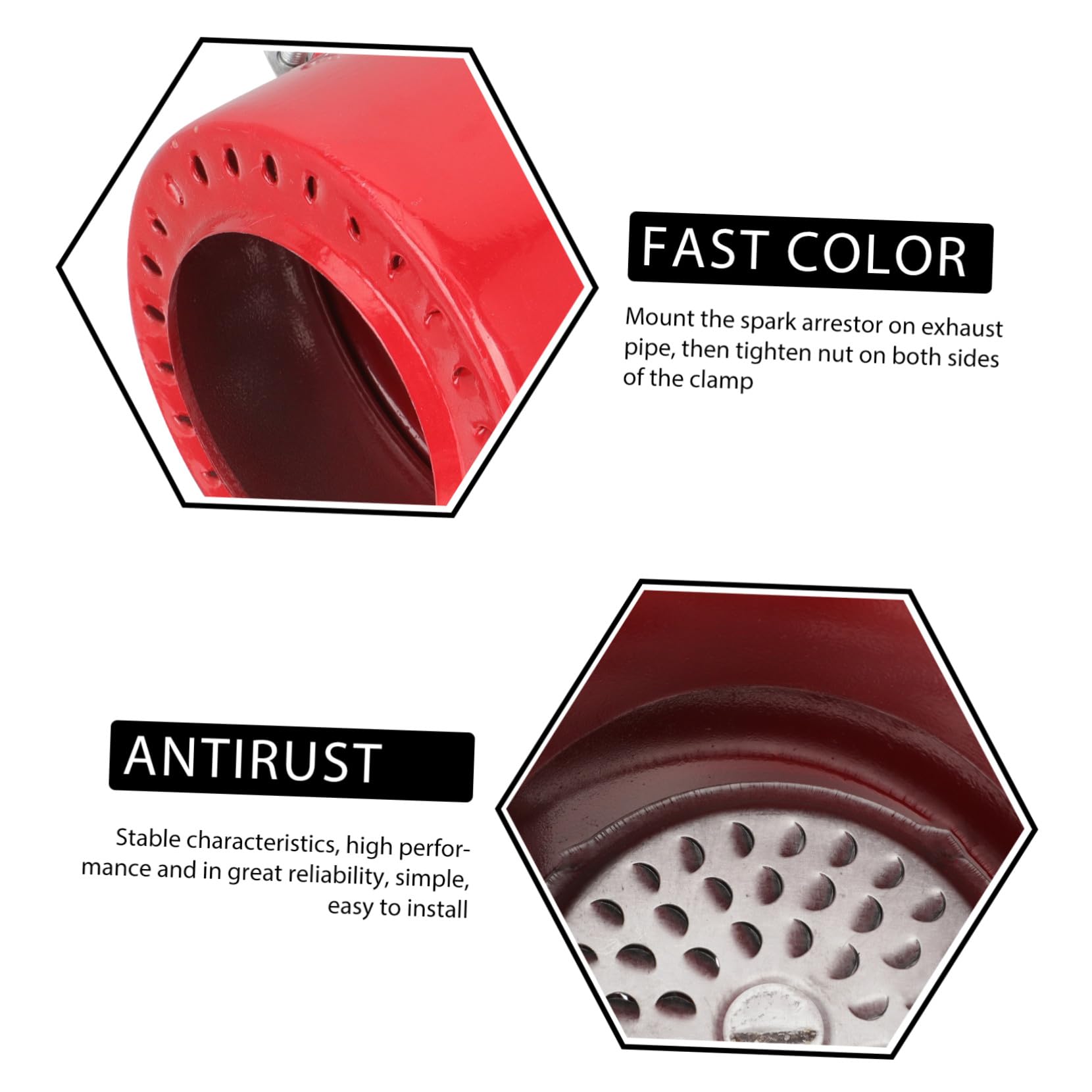 Hemobllo Pare-étincelles en Acier Carbone 110 Mm pour Pot D'échappement Protection Ignifuge Facile à Installer pour Voiture et Moto