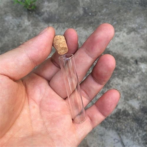 Miniatura 6 de 100 mini botellas de vidrio colgantes de 0.1 fl oz con tapón de corcho, decoración de botellas pequeñas, frascos de manualidades, frascos de regalo,