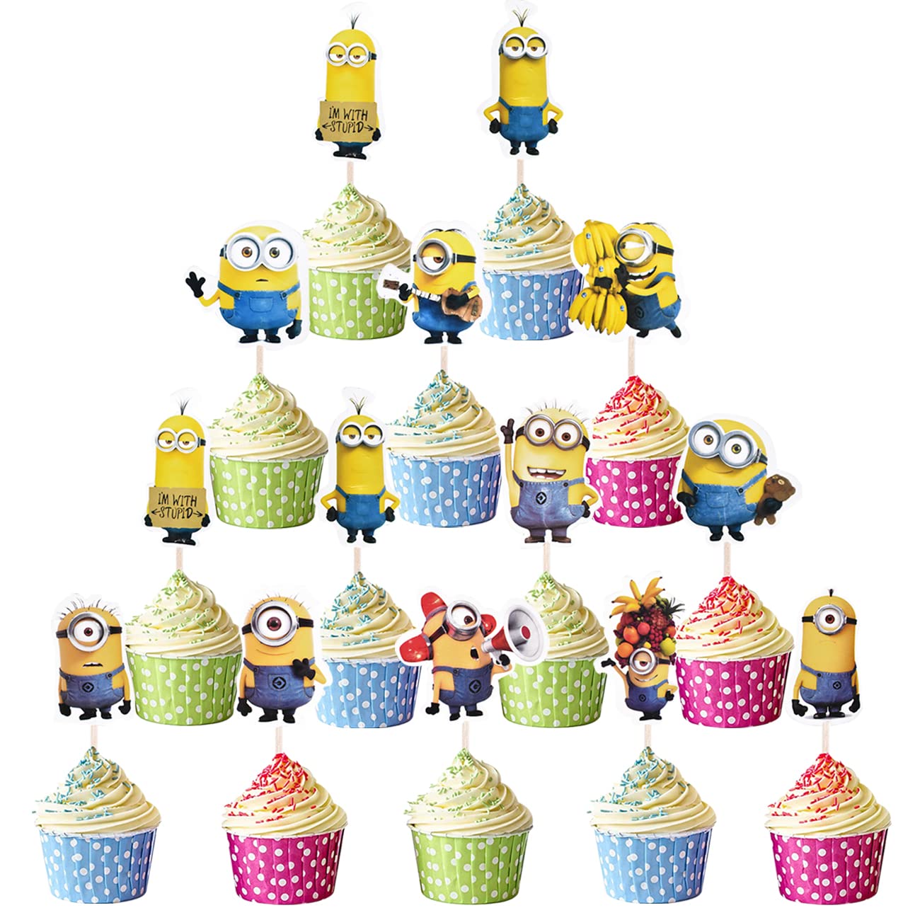 Buy Cupcake Topper simyron 72 pcs Minions Edible Cupcake Toppers