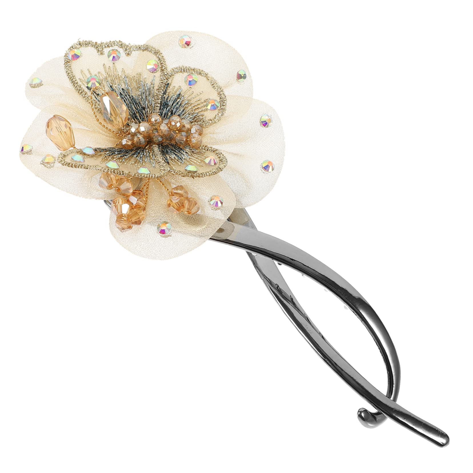 minkissy 4 fermagli per capelli per ragazze clip per capelli con strass clip per capelli per donne petali di fiori morsetti per capelli francesi fermagli per capelli coda di cavallo supporto per