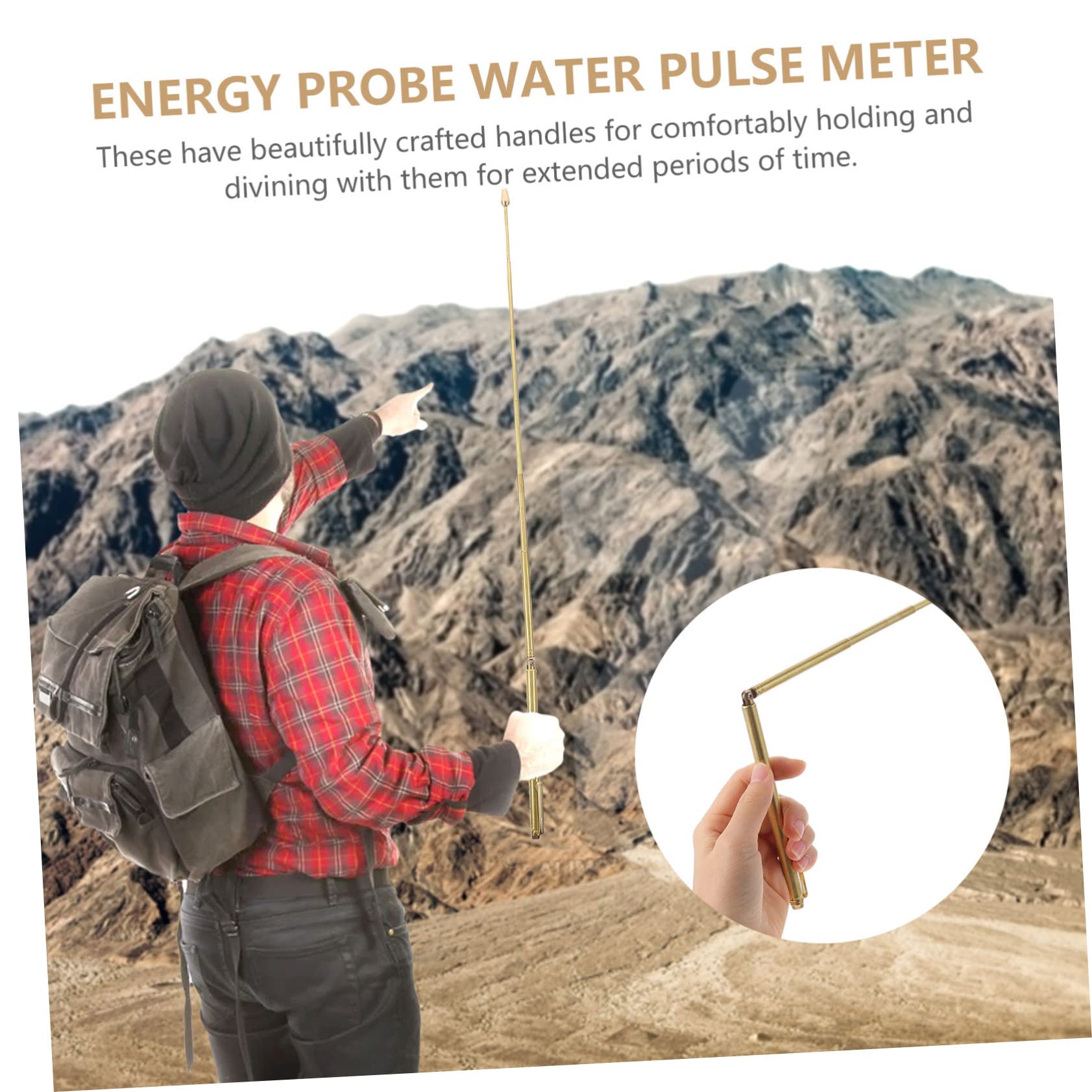 HAWILLOSCH Professional Dowsing Rods Compass 2pcs Telescoping Divining Rods for Feng Shui and Water Source Detection