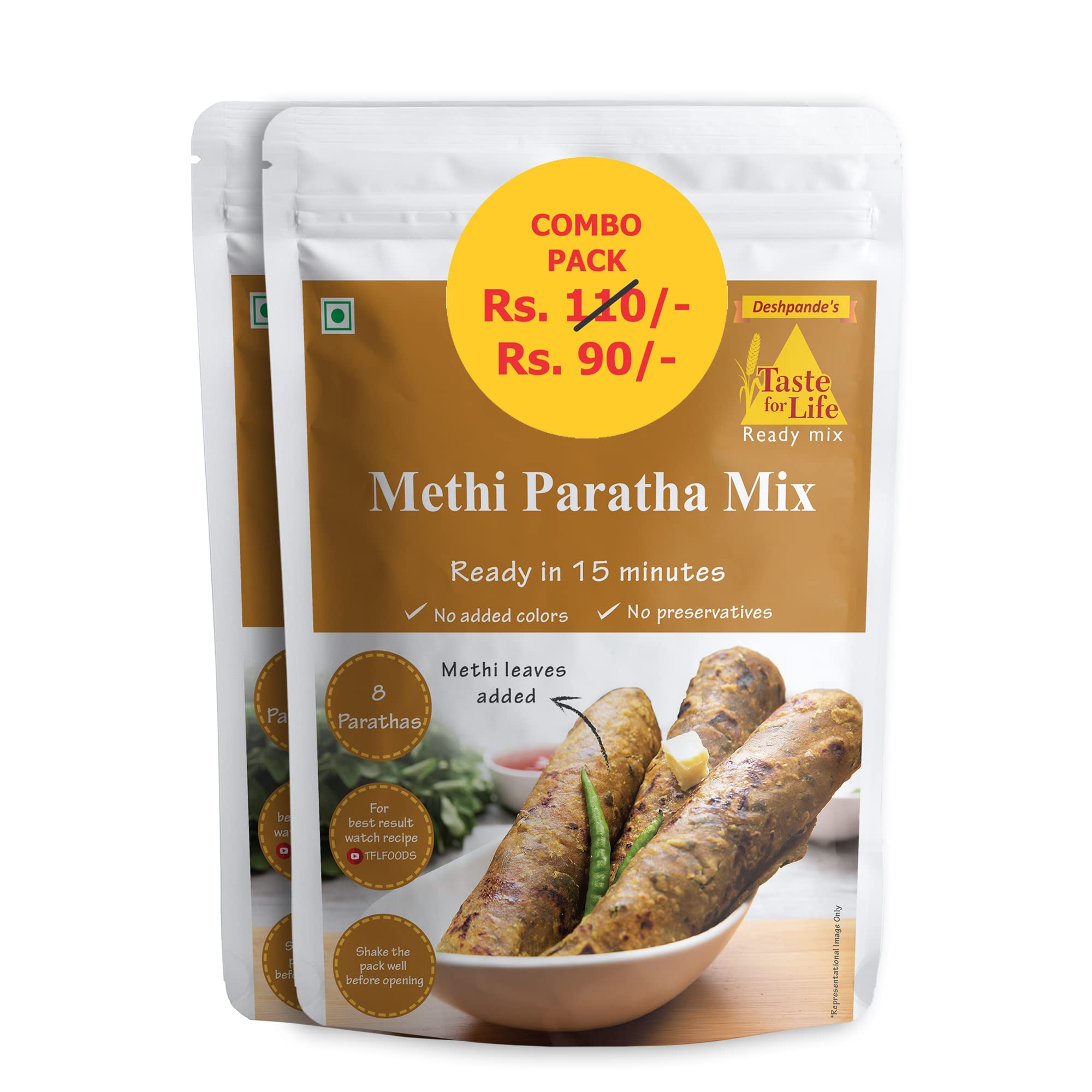 See full amazon price history chart for Taste for Life Methi Paratha Mix Combo with No Added Colors & Preservatives Taste for Life Methi Paratha Mix Combo with No Added Colors & Preservatives (B0BMGB6RJ6) Amazon Price History, Amazon Price Tracker