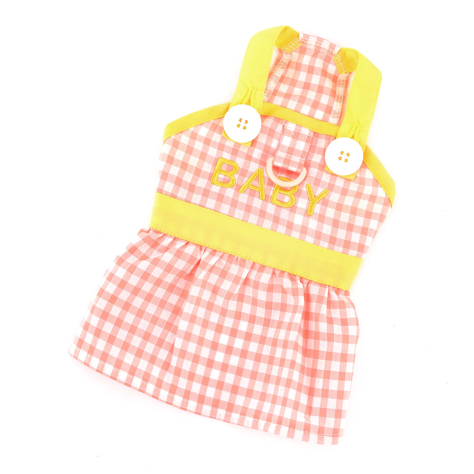 Robe D'été à Carreaux Pour Chien Petite Taille - Taille M - Polyester Doux - Confortable Et Mignon