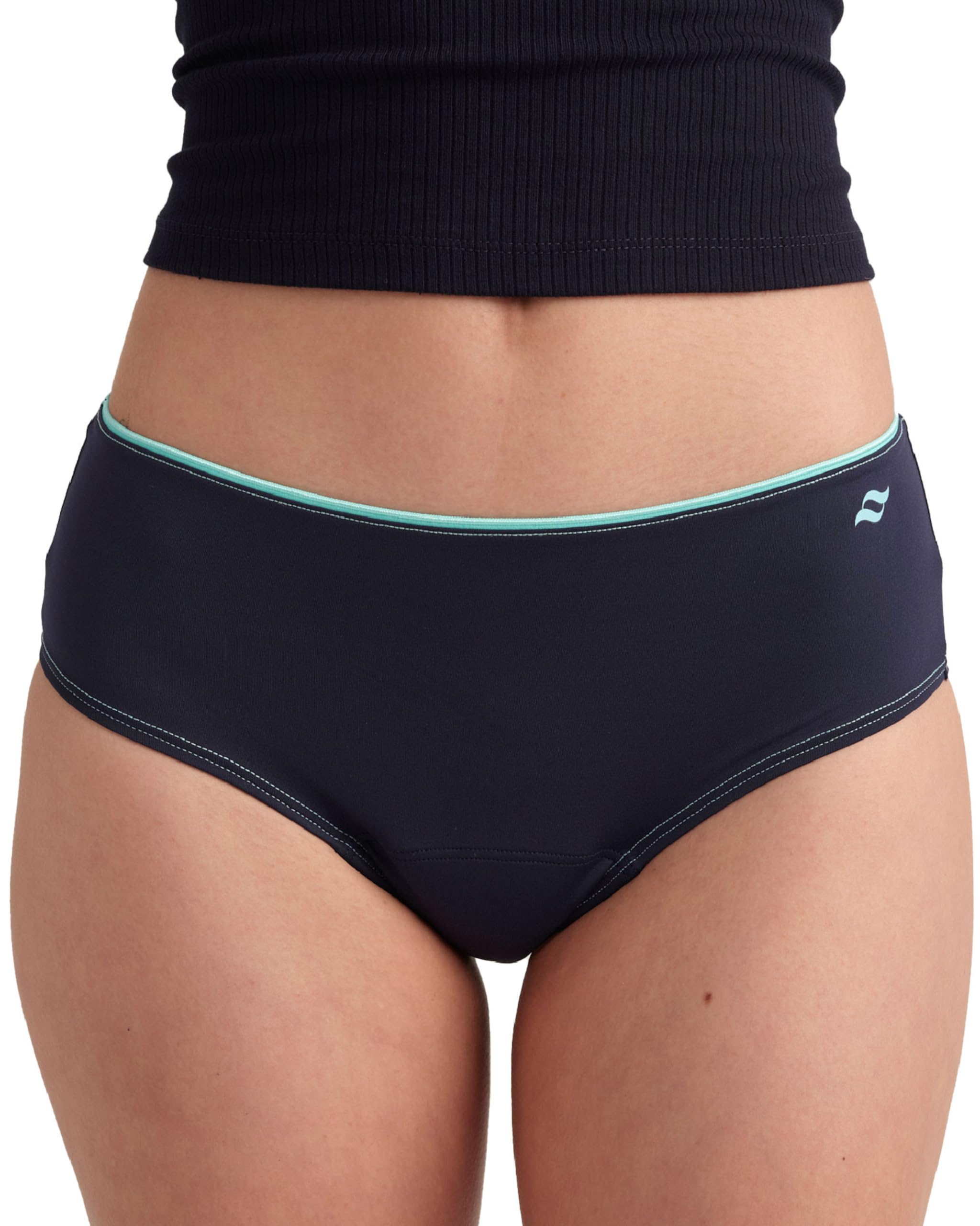 Photo 1 of saalt Teen Brief Period Underwear - Leakproof Menstrual Underwear for Teen Girls - Nylon-Spandex Blend - Full-Coverage Comfort - Machine Washable - Heavy Absorbency - 15-16 (XL) Midnight Sky