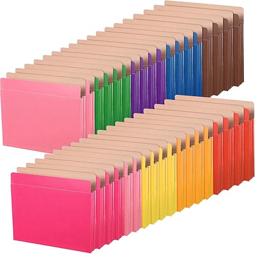 Tenceur 36 carpetas expansibles de bolsillo para archivos, tamaño carta, carpeta de archivos expandible de 3.5 pulgadas, chaquetas de archivos de