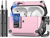 Vista 34 de Compatible con AirPods Pro 2ª/1ª generación, estuche con cierre magnético automático y kit de limpieza, compatible con funda Magsafe - Negro