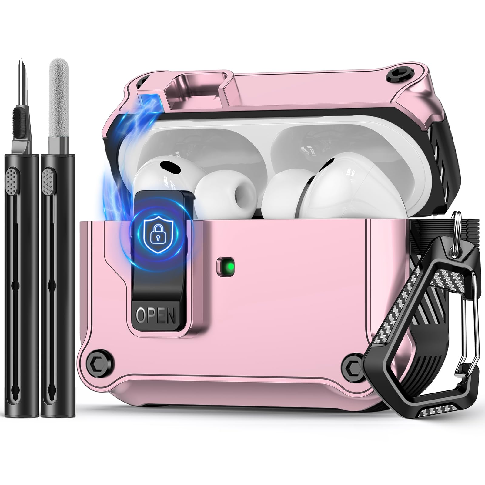 Pohgelan Compatible with AirPods Pro 3 Case (Pink)