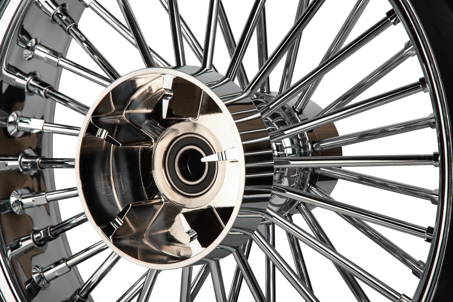 21x3.25" Front&Rear Wheel for '14-later Harley Touring Dual Disc with Abs Bearing for FLTR/FLHT/FLHX/FLHR Chrome Spokes Tubeless Spoke Wheel