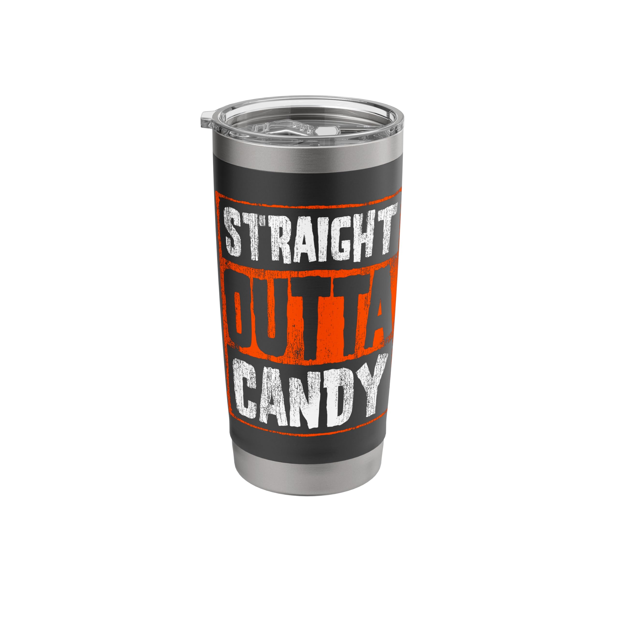 Straight Outta Candy Word Stack Halloween Stainless Steel Insulated Tumbler