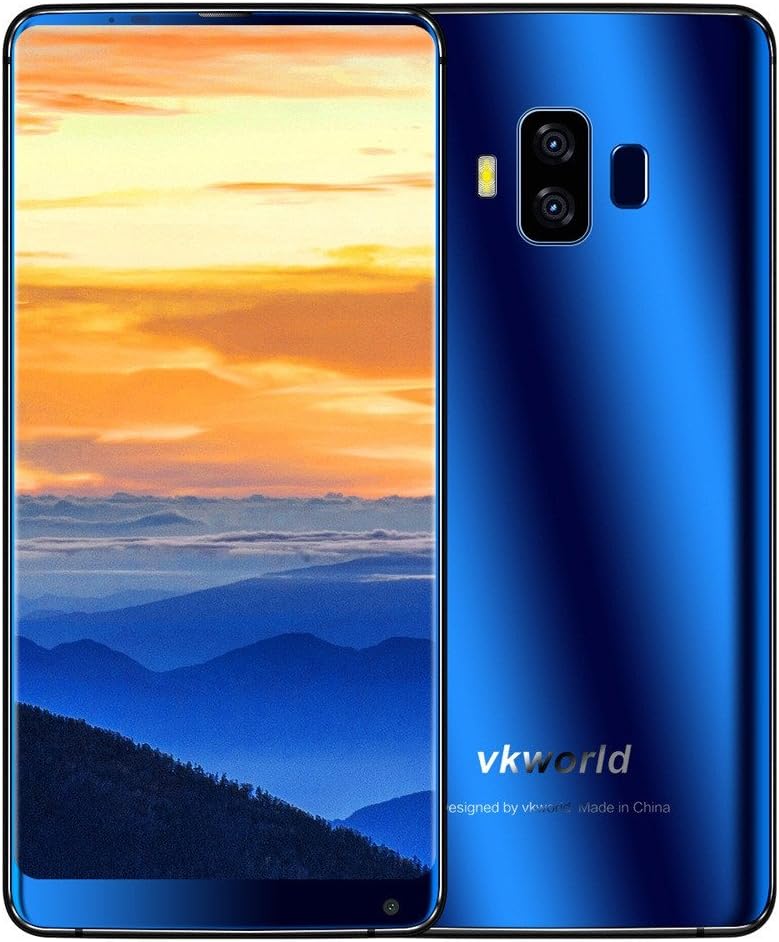 ALOVEMO Vkworld S8 Smartphone, 5.99 inch 18: 9 Full Screen 4G-LTE Octa-Core, Android 7.0, 5500mAh, 16MP Dual-Rear Cam, Fingerprint Face ID, 4GB + 64GB Mobile Phone