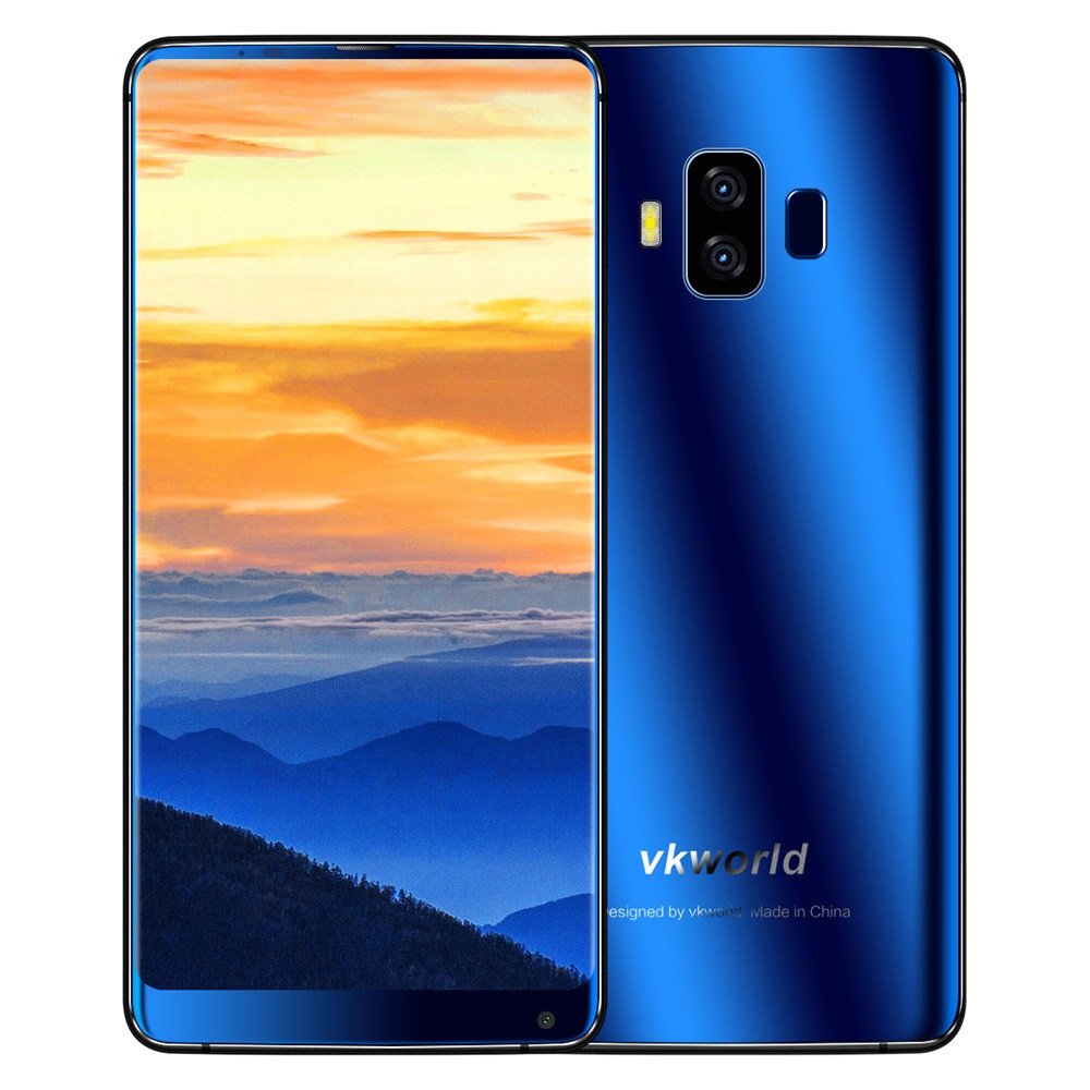 ALOVEMO Vkworld S8 Smartphone, 5.99 inch 18: 9 Full Screen 4G-LTE Octa-Core, Android 7.0, 5500mAh, 16MP Dual-Rear Cam, Fingerprint Face ID, 4GB + 64GB Mobile Phone