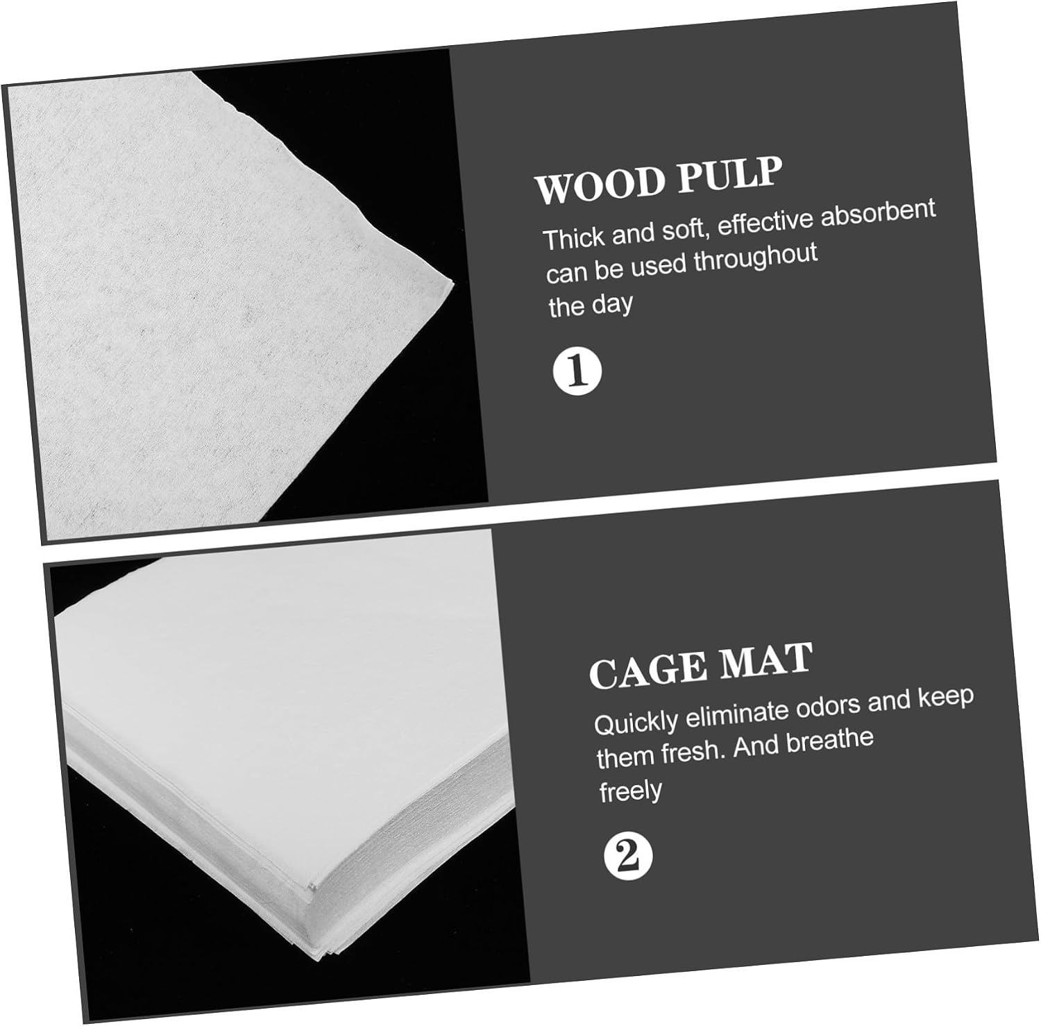 100Pcs Absorbent Parrot Cage Paper Mats Disposable Bird Cage Liners Breathable Flat Surface Cushions for Clean Bird Bottom Pad Maintenance