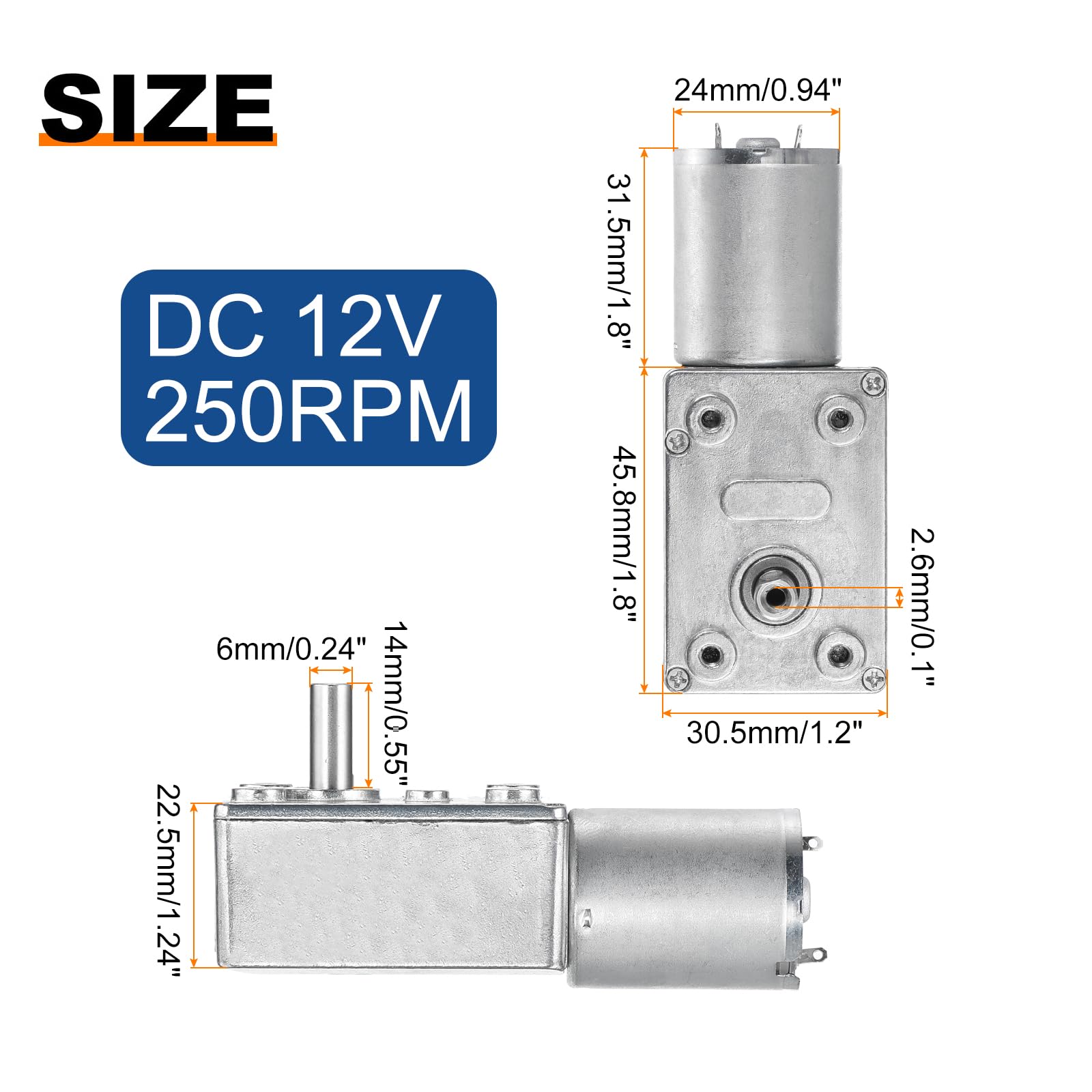 Moteur à Vis sans Fin, Bobine en Laiton DC12V Puissant Moteur