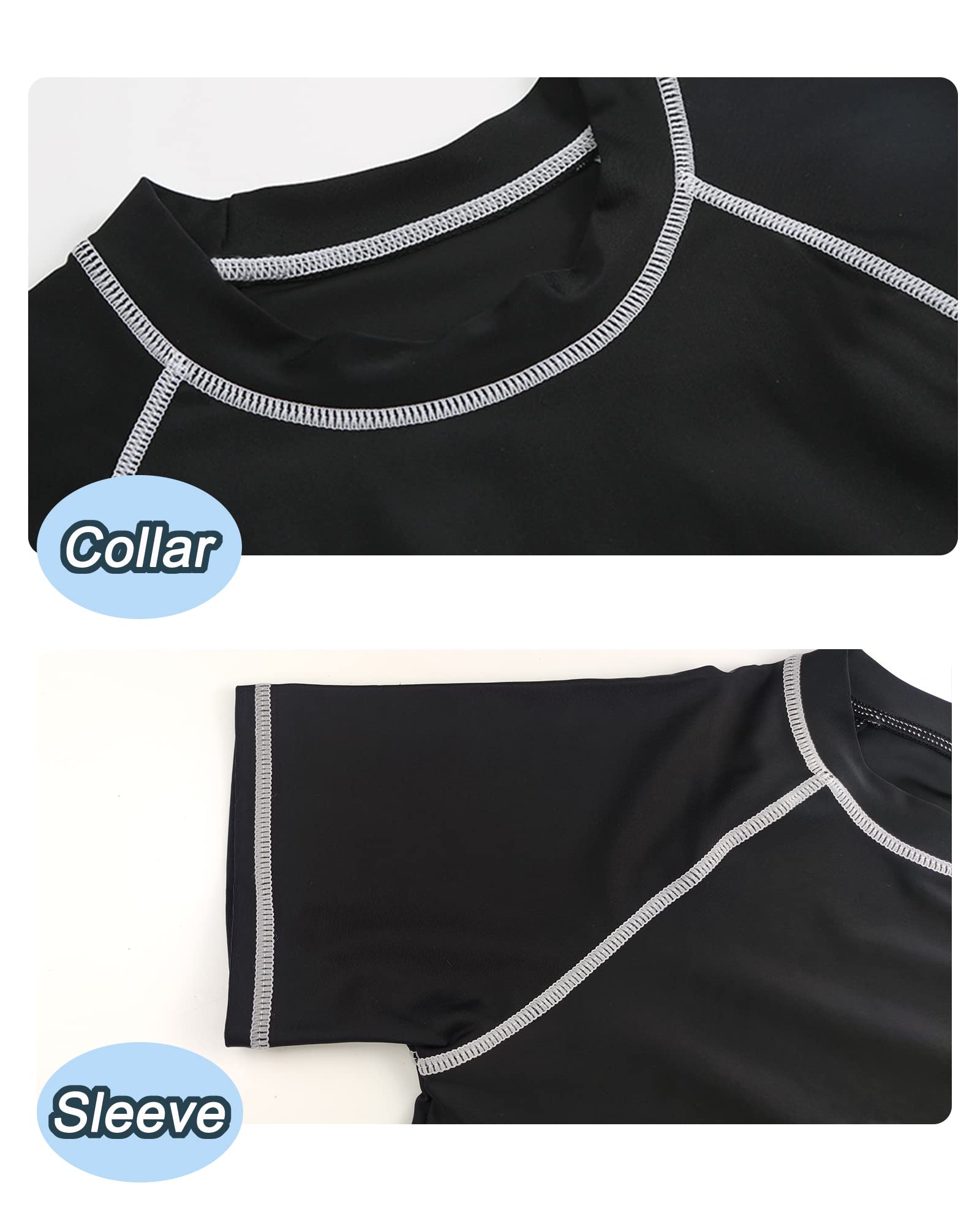 UV Shirt Kinder 6-12 Jahre - Badeshirt uv Jungen Schwimmshirt Kinder UV-Schutz UPF 50+ Kurzarm