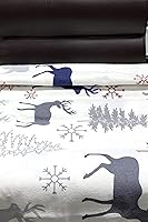 Vista 3 de Royal Tradition Juego de sábanas de franela pesada, 100% algodón, tamaño individual extra largo XL, 3 piezas, estampado de ciervos navideños, 6.00