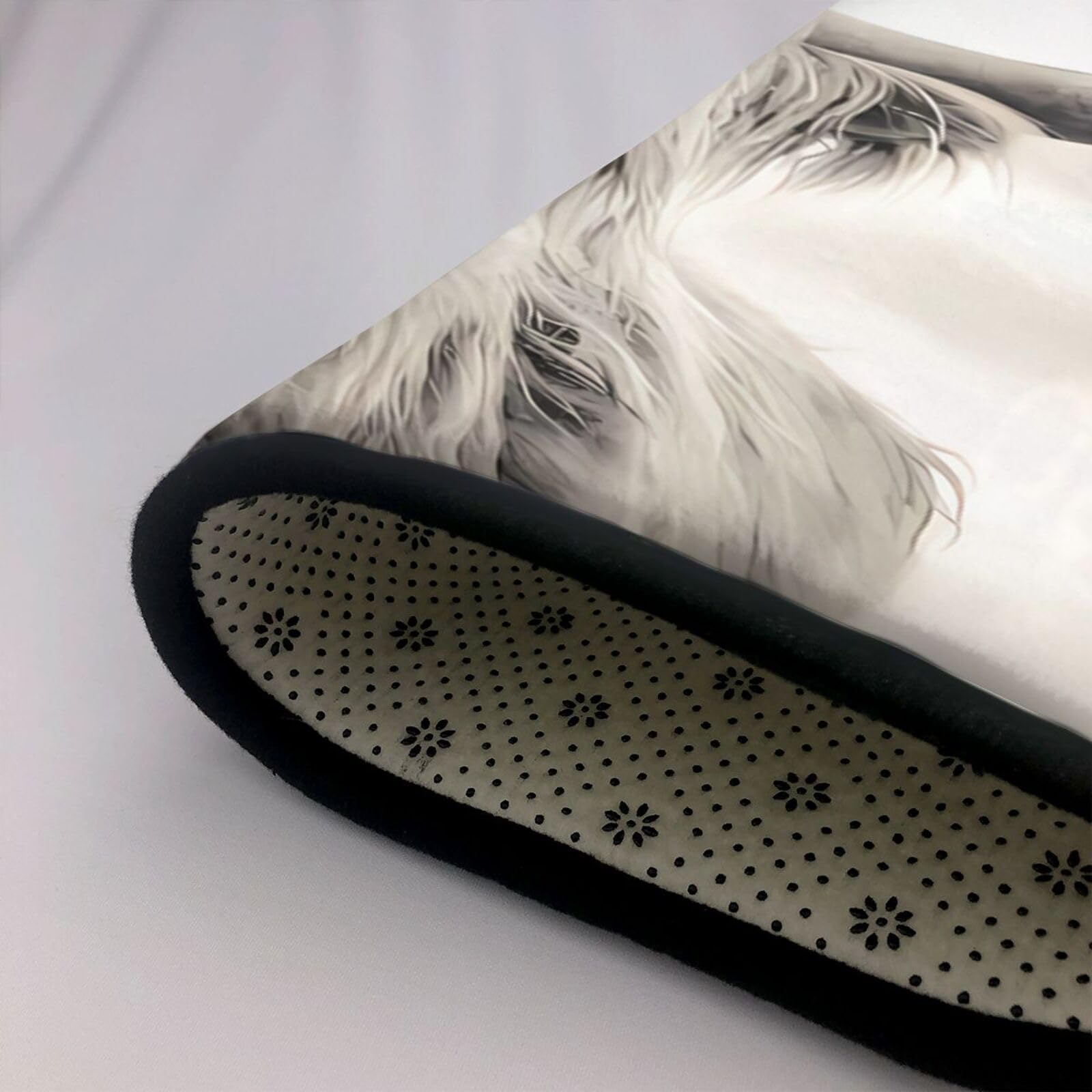 Tapis amusant en fausse fourrure avec imprimé vache des Highlands - 203,2 x 147,3 cm - Ultra absorbant, doux et confortable pour le salon, la chambre à coucher et plus encore