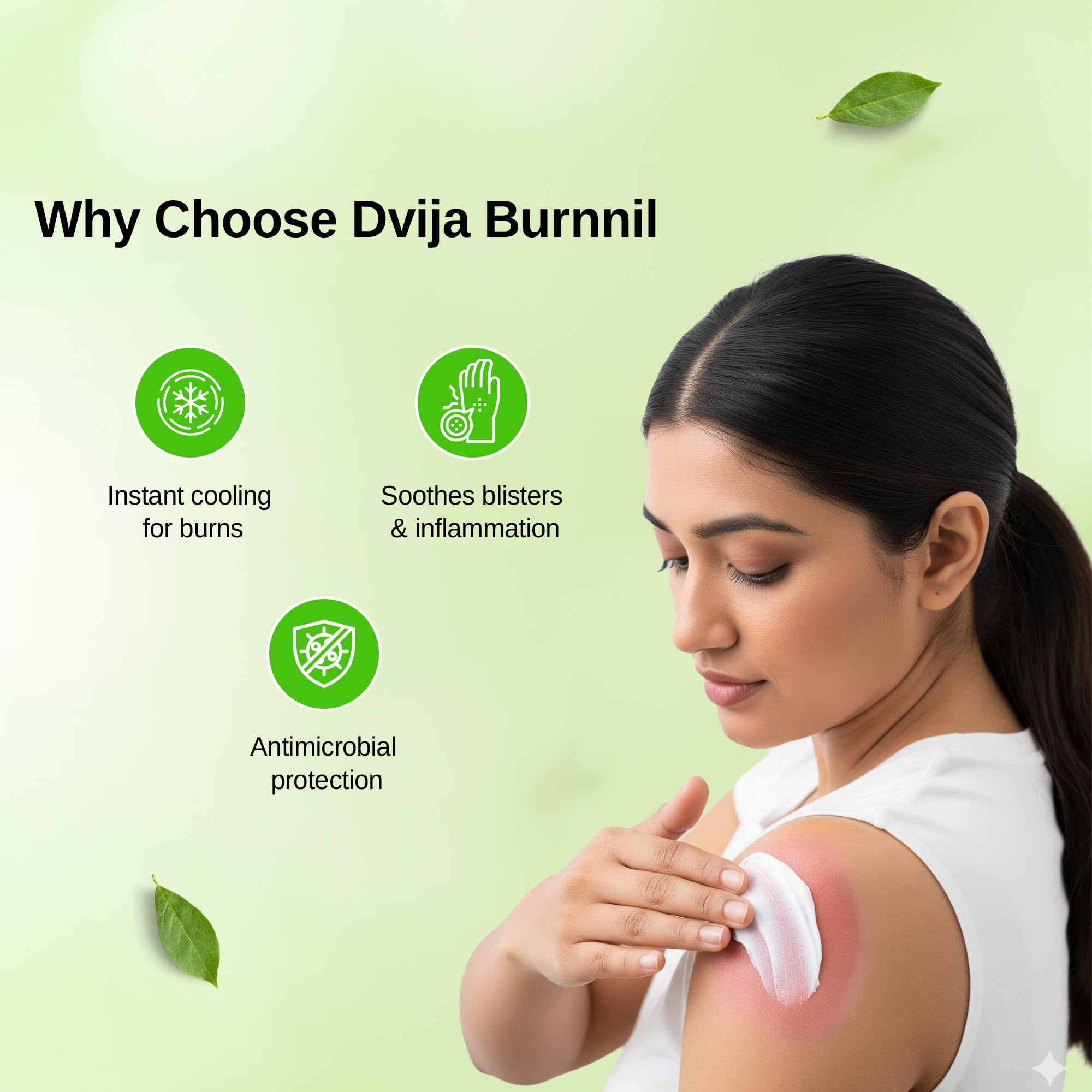 Dvija BurnNIL Ayurvedic Gel for Soothing relief - 30gm | Natural and effective healing of Burns and blisters and antimicrobial protection and skin regeneration| Pack of 1 3