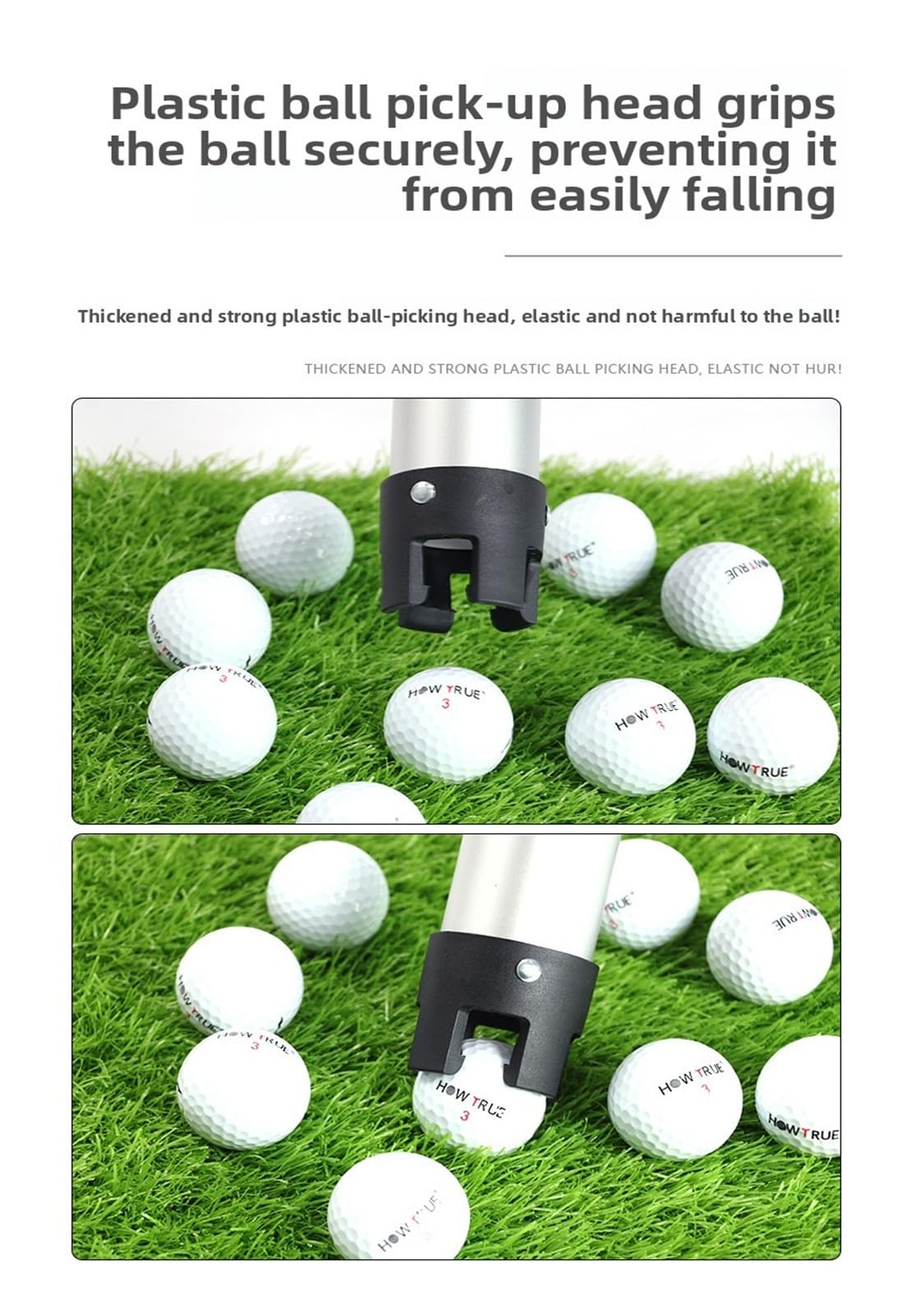 Recogedor de Pelotas de Golf retráctil portátil, recogedor de Bolas de aleación de Aluminio, Tubo Superior for 20 Bolas