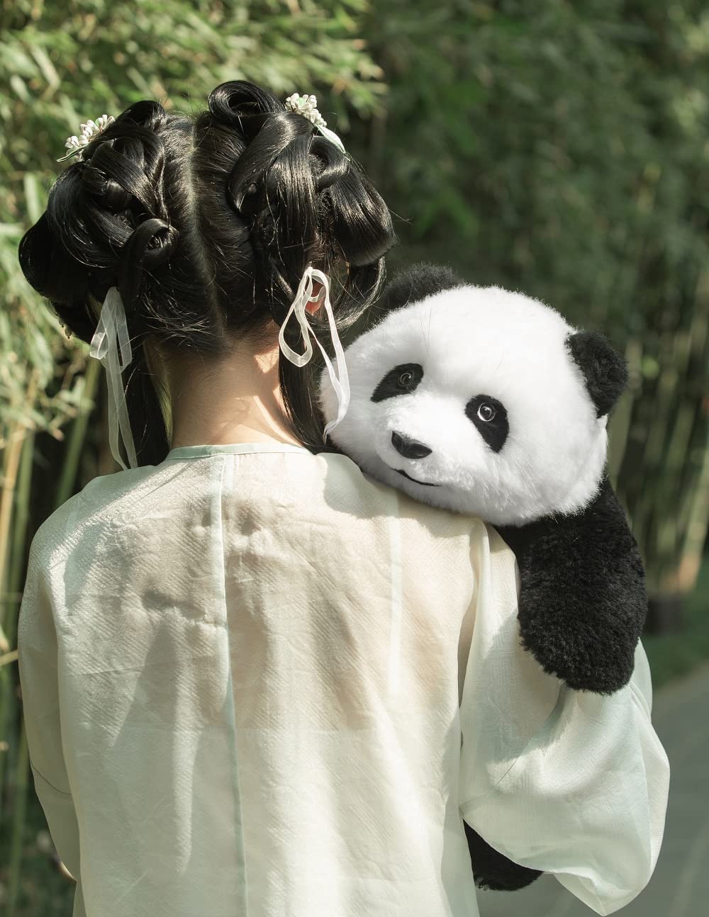 ✨職人技✨和花シミレーションパンダぬいぐるみAmazon52800円手作り