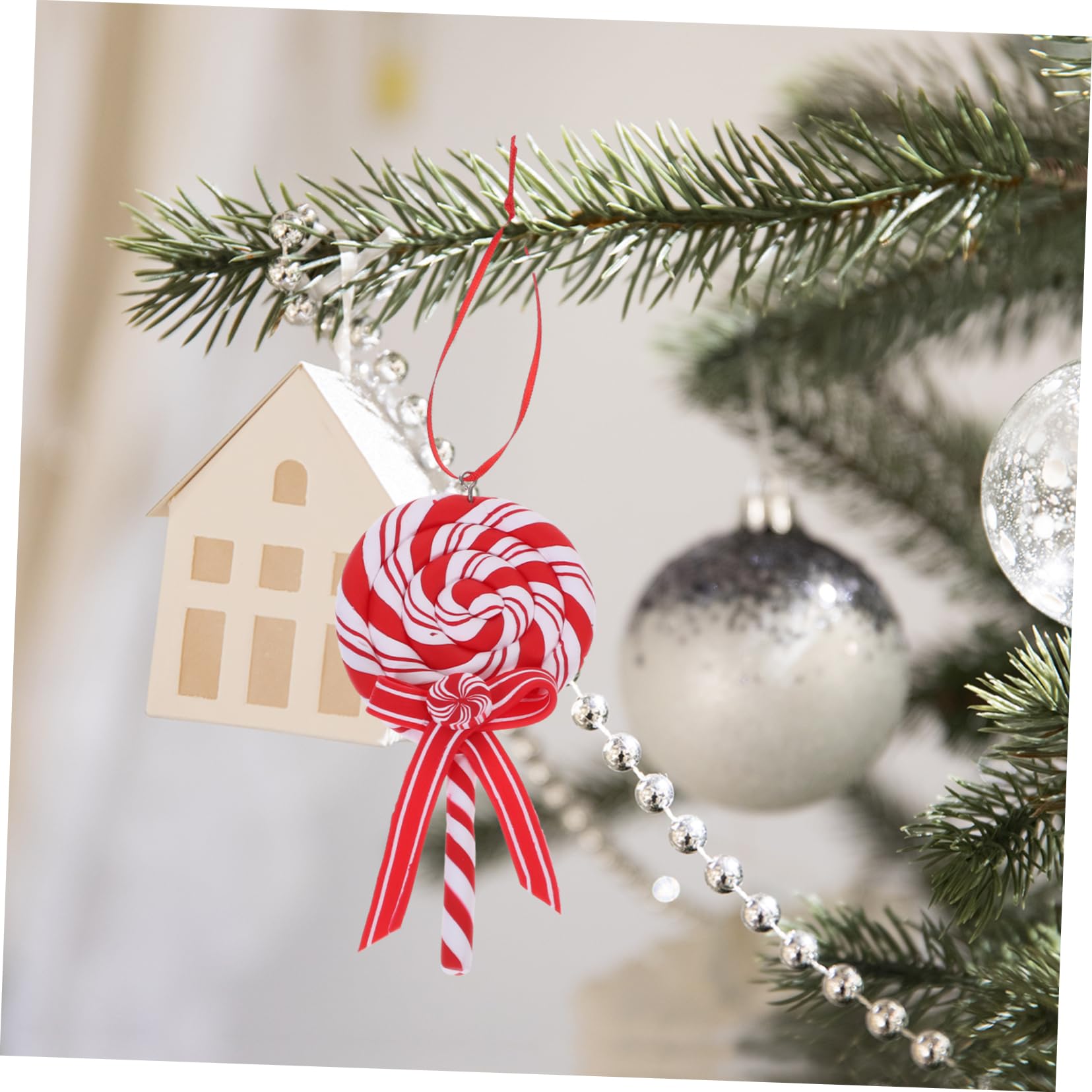 Ciieeo 10 STK Weihnachtsbaum-Anhänger weihnachtsbaumdeko weihnachtsbäume geschmückt Zuckerstange zum Aufhängen weihnachtslutscherverzierungen Weihnachtssüßigkeit Weihnachtsdekorationen