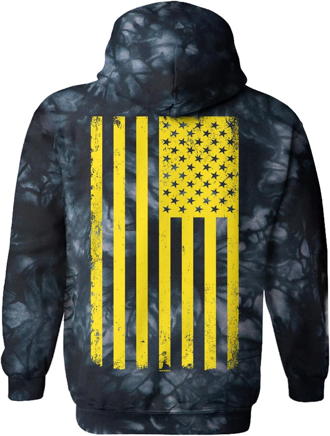 Haase Unlimited Yellow American Flag - USA Patriotic Unisex Hoodie Sweatshirt