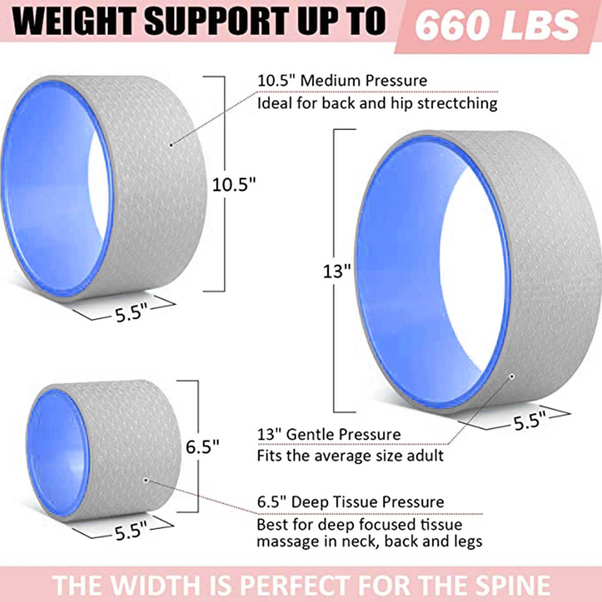 3Pezzi di Accessori per L'equilibrio dello Yoga per Il Rilassamento Muscolare della Ruota dello Yoga per Lo Stretching Prima Dell'esercizio E Il Relax Dopo L'esercizio