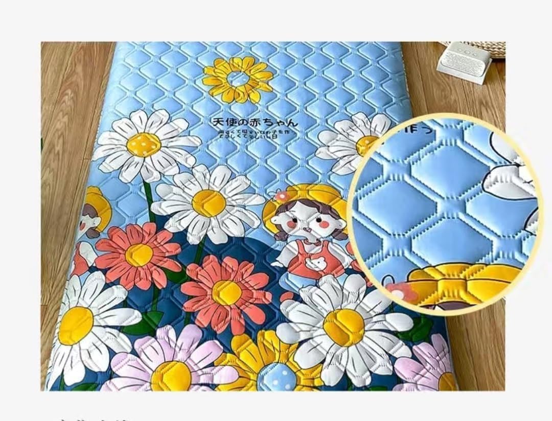 Matelas Pliable Tatami Matelas Futon Japonais Portable, Tapis De Sol Tatami Simple, Matelas De Camping Pliable, Matelas De Couchage De Camping for Enfants, Voyage en Voiture(G Type,90x190cm)