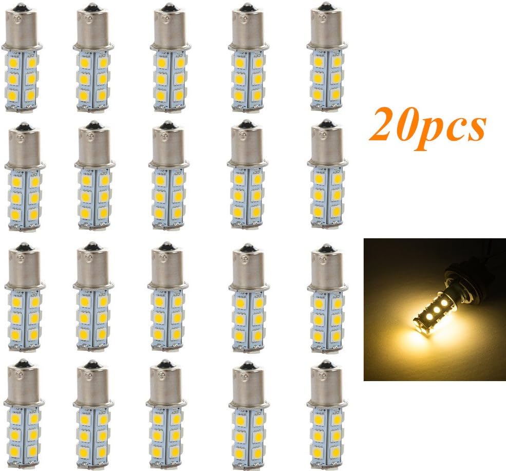 ZHOL® 20 X 1156 7506 1003 1141 LED 18 SMD LED Bulbs Interior RV Warm White