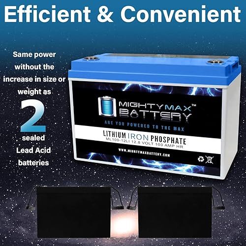 Miniatura 7 de Batería de repuesto de litio de 12 V 100 AH compatible con sistema de alimentación independiente de cápsulas solares, paquete de 2