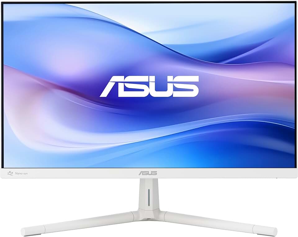 ASUS Monitor de cuidados com os olhos 1080P (VU249HFI-W) de 24 polegadas (60,5 cm visível) - Full HD, IPS, 100Hz, SmoothMotion, sincronização adaptativa, nano-íon, Eye Care Plus, VESA montado na