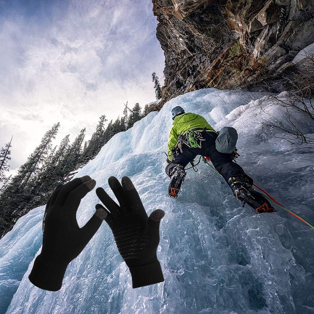 RANDY SUN Waterproof Touch Screen Gloves, Windproof Skiing/Bike/Work/Mountaineering/Hiking Gloves 1 Pair