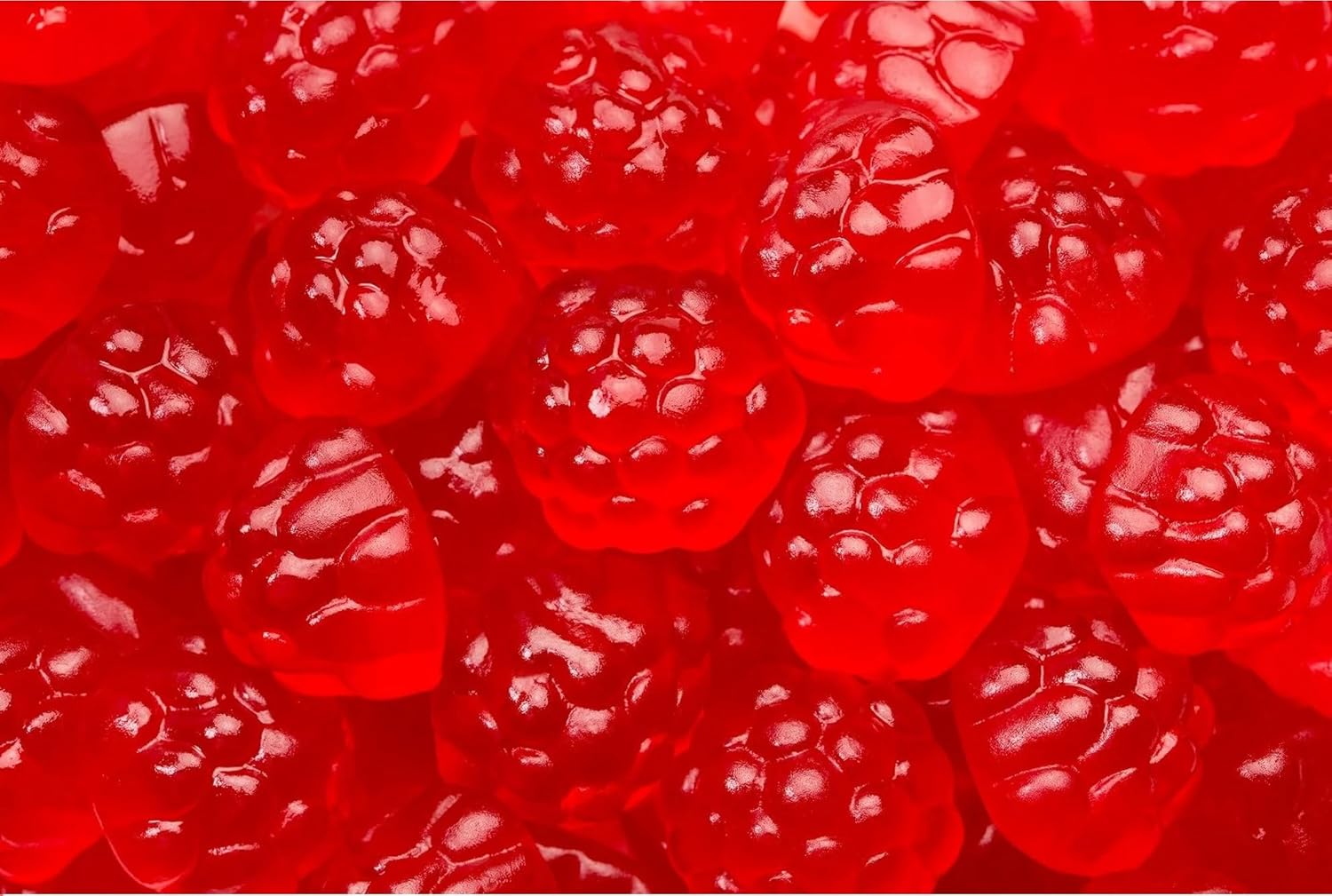 Bayside Candy Gummy Red Raspberries - Berry Red Gummi Raspberries (10LB)