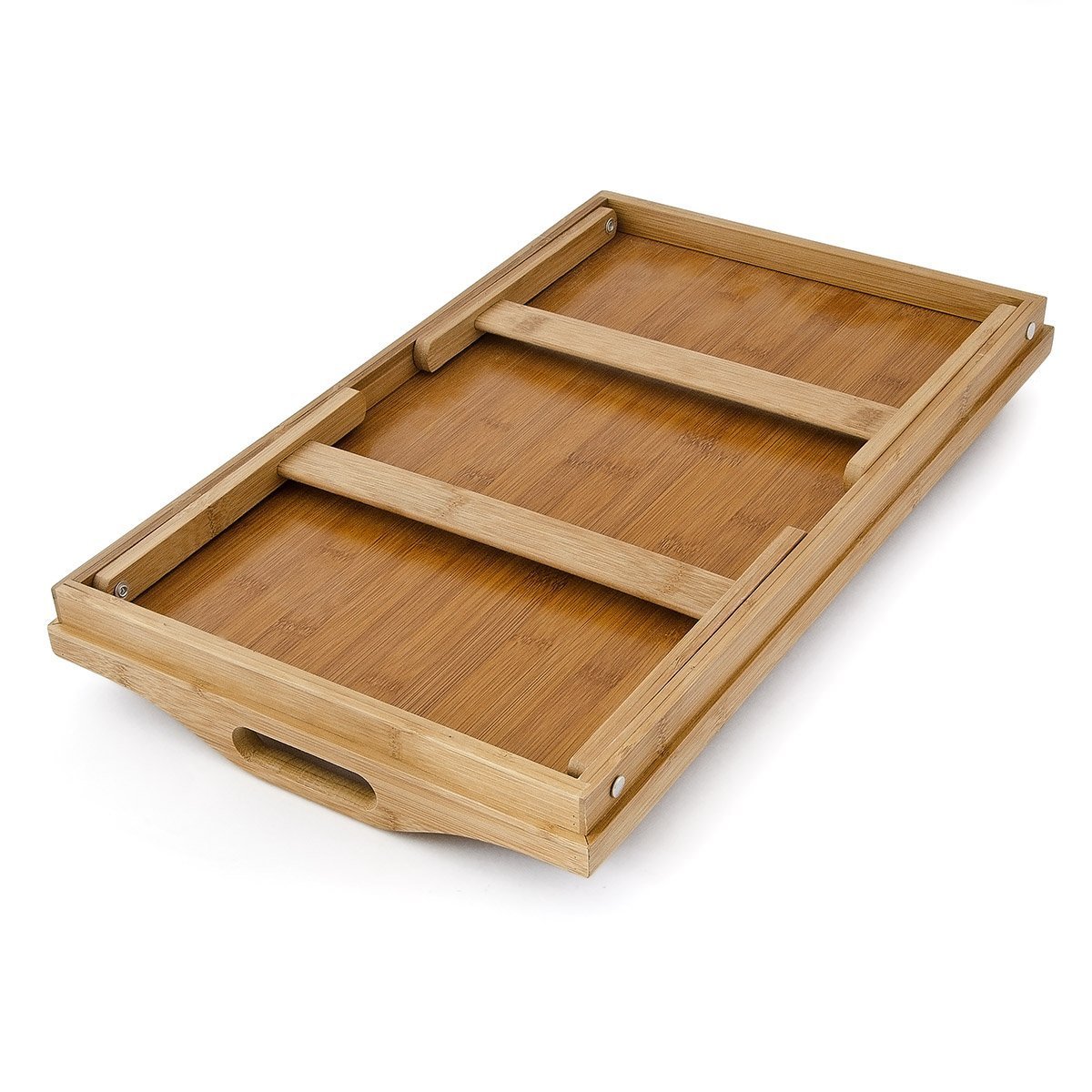 Plateau de petit-déjeuner pliable en bambou pour table de lit ou cuisine