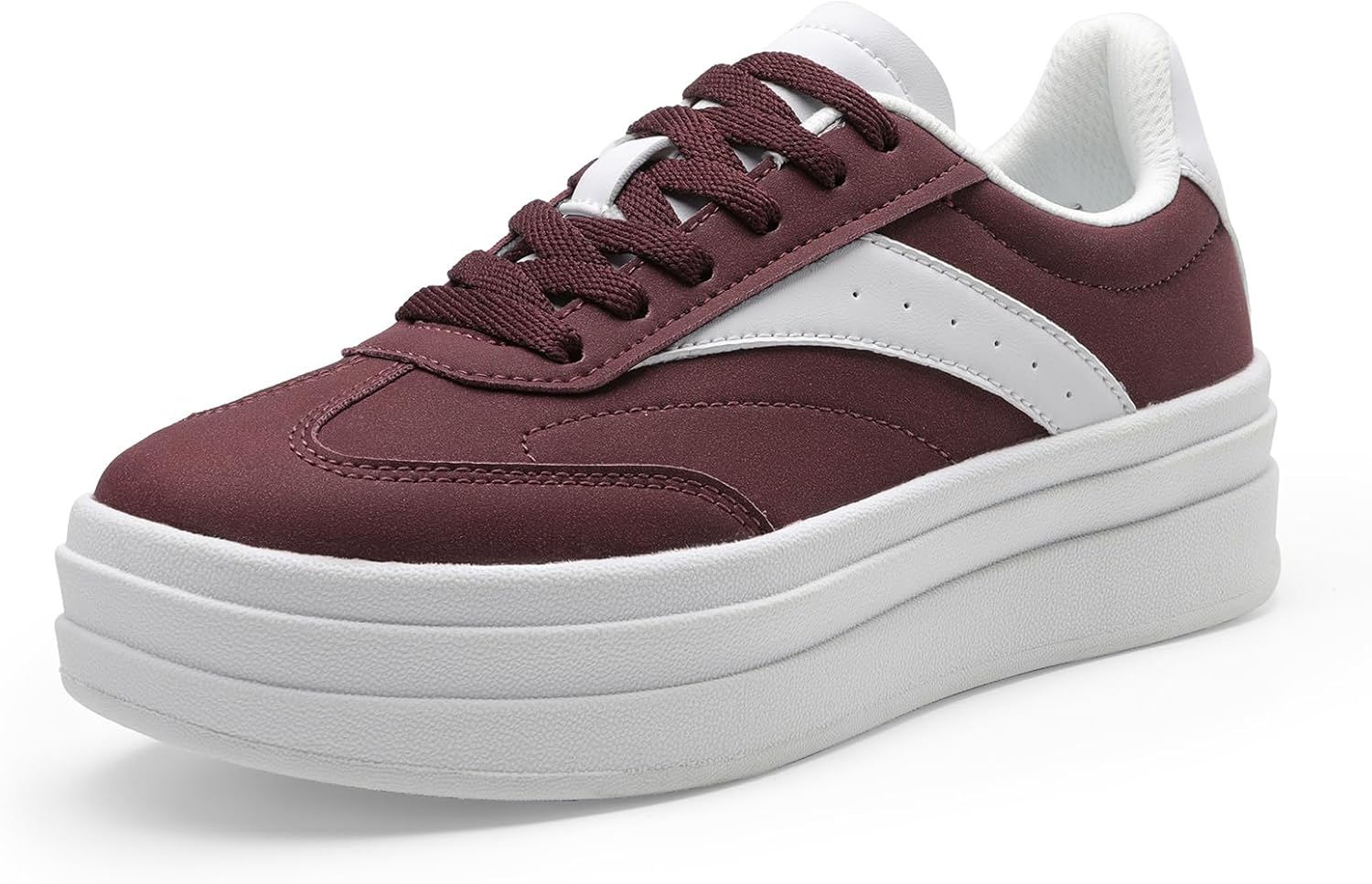DREAM PAIRS Women’s Platform Sneakers Walking Val Tennis Lace-Up Comfortable Casual Fashion Sneakers Shoes.