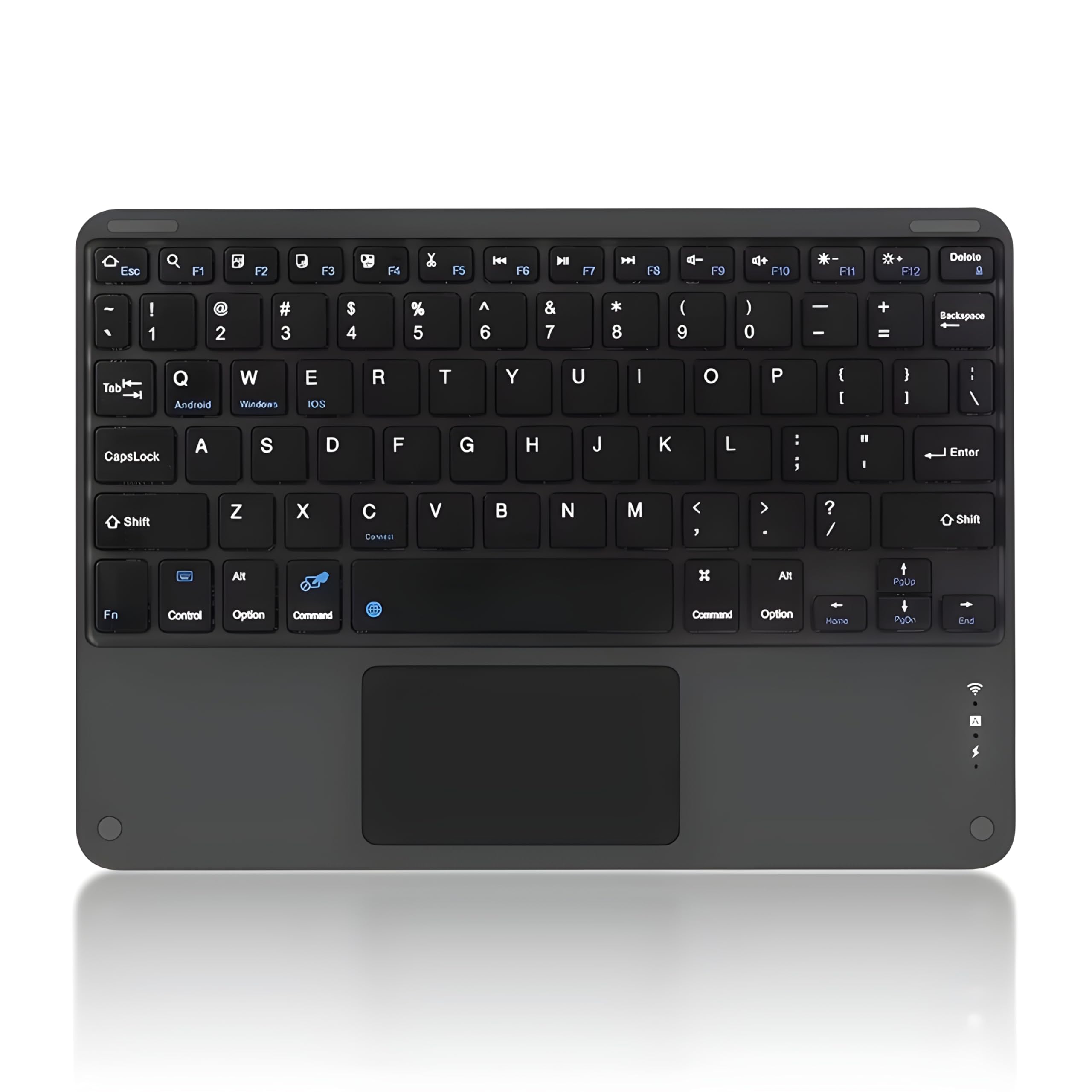 Bluetooth Keyboard | 10-Inch Wireless, Ultra-Slim, Rechargeable Keyboard for iPad Pro/Air/Mini, iPhone 15/14/13 Series & Samsung Tablets (Black + Touch Pad)-image-38