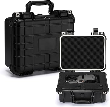 CASOMAN Water-proof and Dust-proof Protective Sturdy Plastic Storage Case with Cush-Proof Sponge and Customizable Foam, IP67 Water Proof Grade, 13.4" X 11.6" X 6"