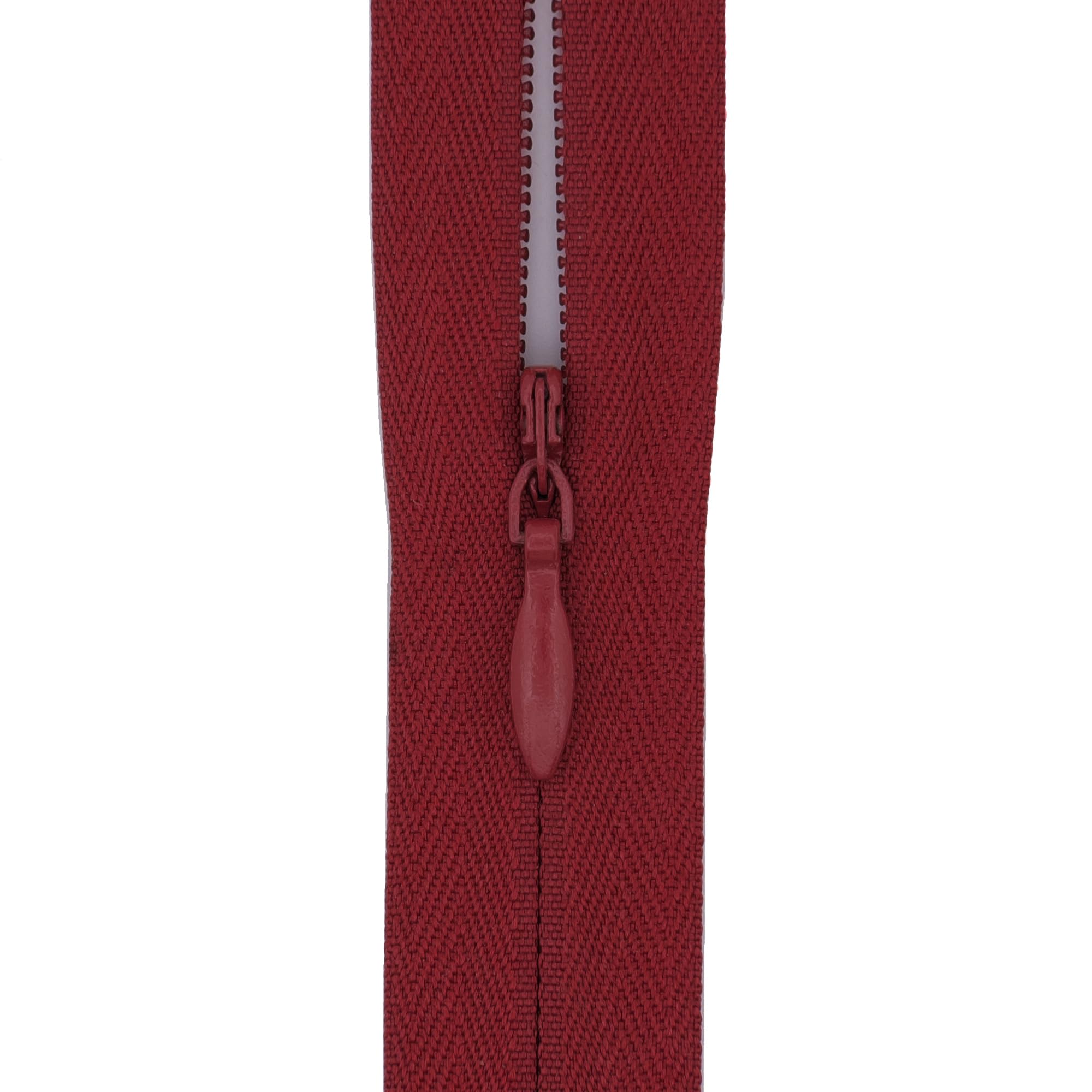 #3 Invisible Zips, 1 Pack, 18 Inch, Dark Brick Red