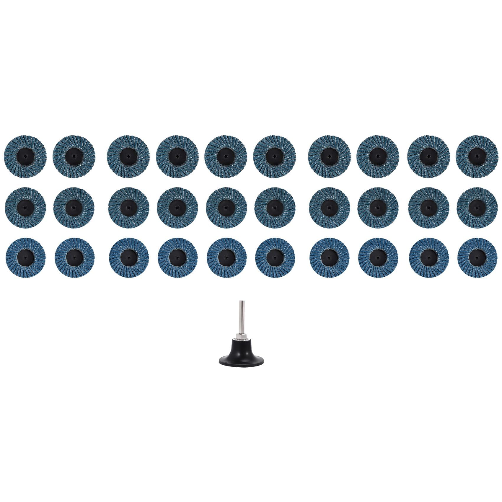 50Mm 2 inch Flap Disc Sanding Disk for Rolor Roll Lock Abrasive Tools Fits Polishing Metal Iron Rust Removal Grinding Wheel, blue