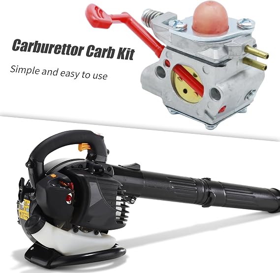 WT-875 Carburettor Carb Kit with Air Fuel Filter, Replacement for Poulan Pro BVM200C BVM200VS P200C GBV325 P325 Blower, Replacement for Craftsman 545081855 25cc 210Mph/450 Cfm Gas Blower