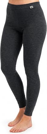 100% Merino Wool Leggings Women - Thermal Underwear Base Layer Pants