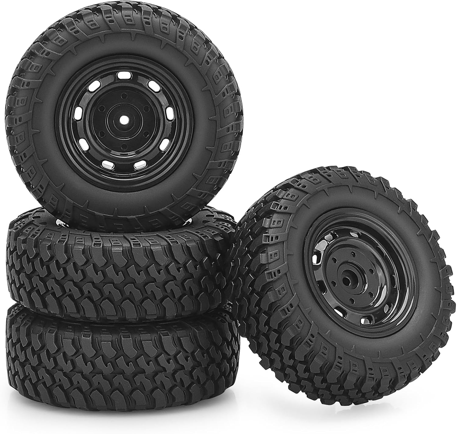 RC Wheels and Tires, daitoku 5mm Hex Off-Road RC Car Tires for MN99S MN98 1/16 WPL C24 B36 JJRC Q60