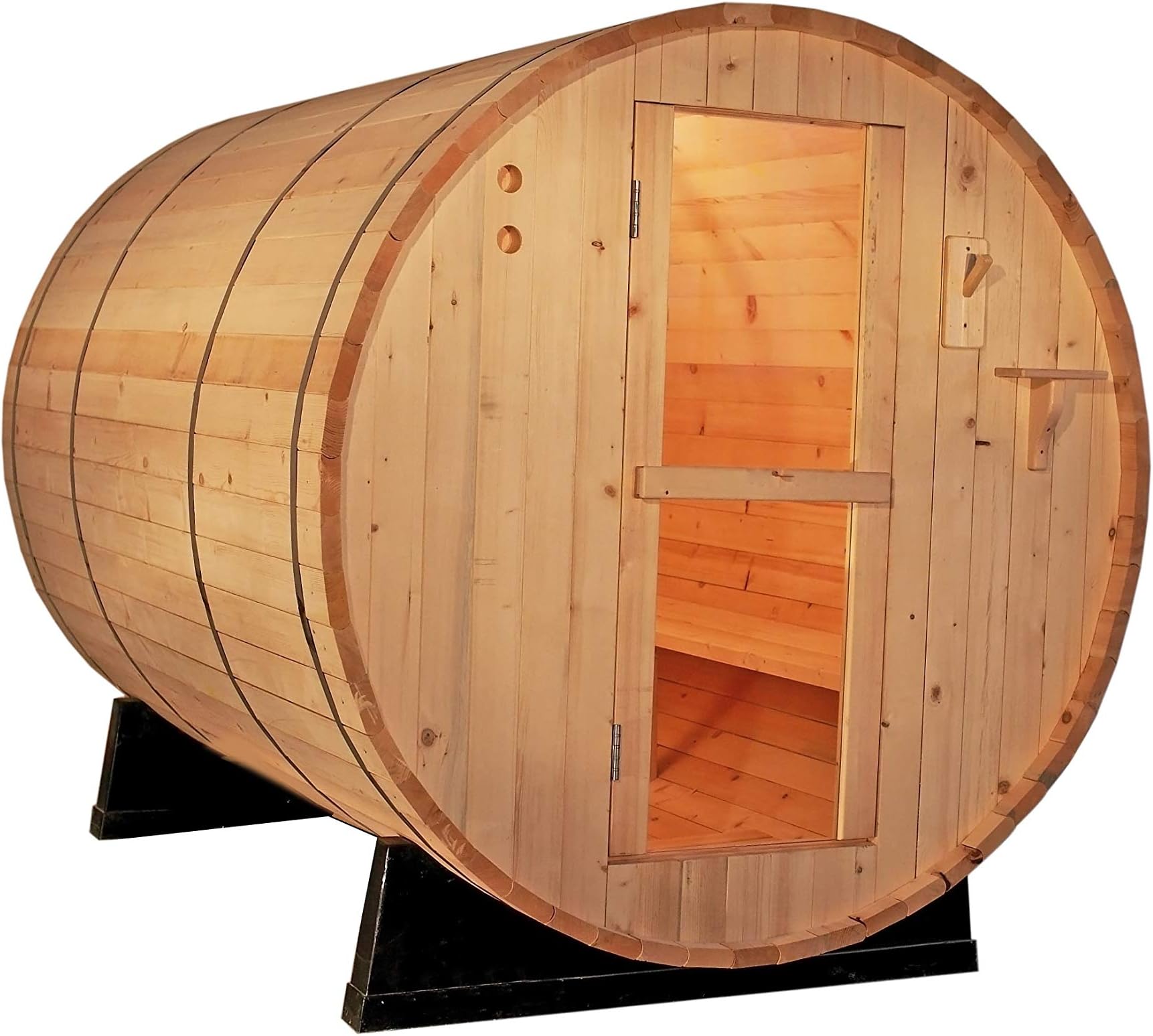 6' Ft Canadian Outdoor RED Cedar Barrel Sauna Wet/Dry SPA 4 Person Size