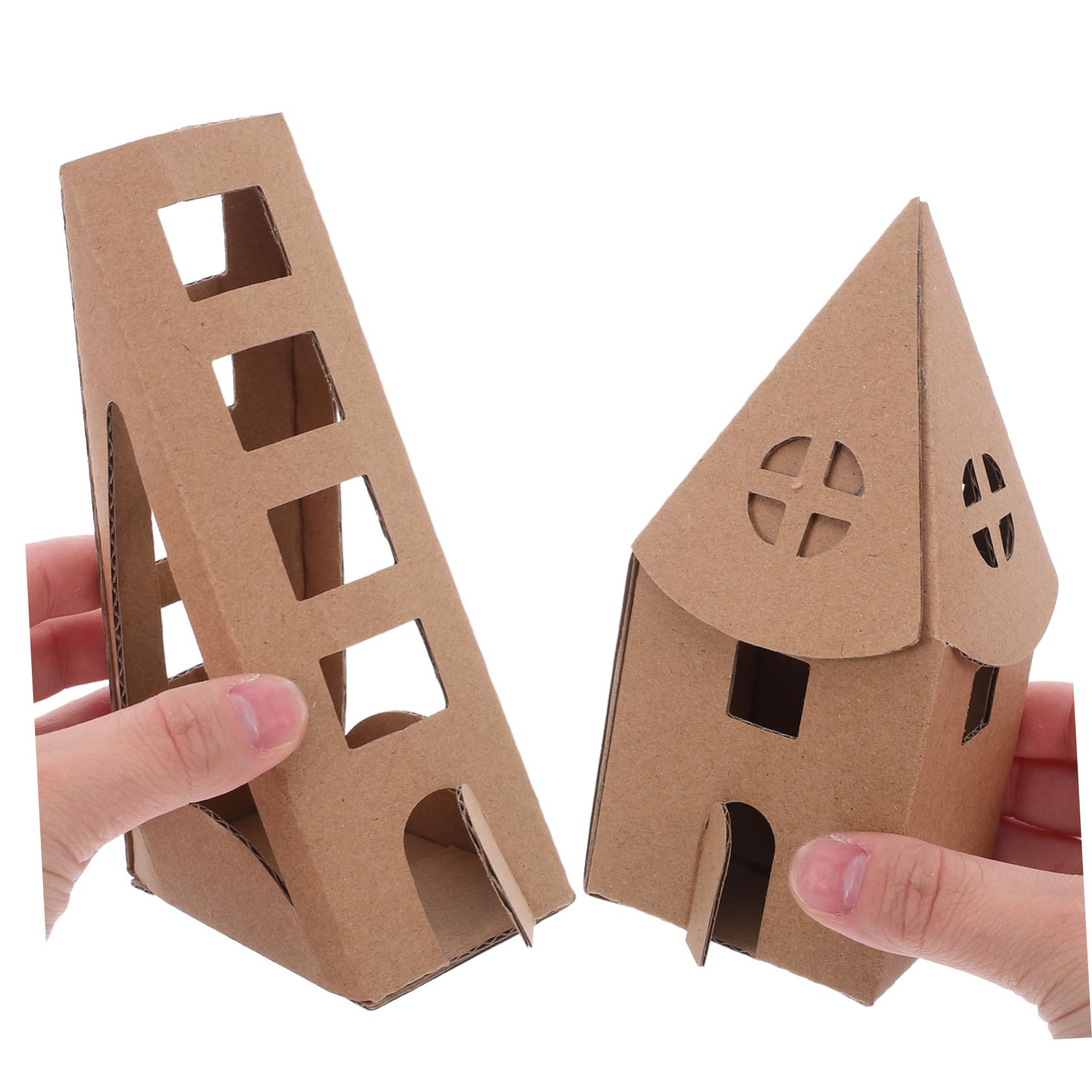 Gadpiparty Casa di Cartone da Colorare per Ragazzo Ragazza di Mini Case in Cartone Fai da Te Kit di Costruzione di Casette in Miniatura per Lavoretti Manuali e Attività Creative