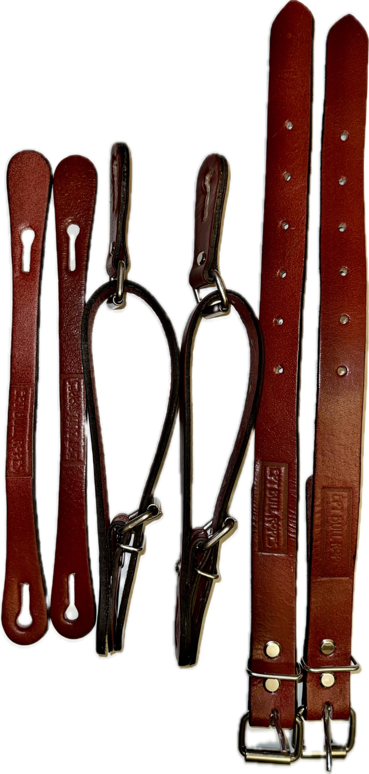 Sporenriemen-Set für Erwachsene, aus Leder, 2,5 x 40,6 cm, EPT Bull Riding Gear
