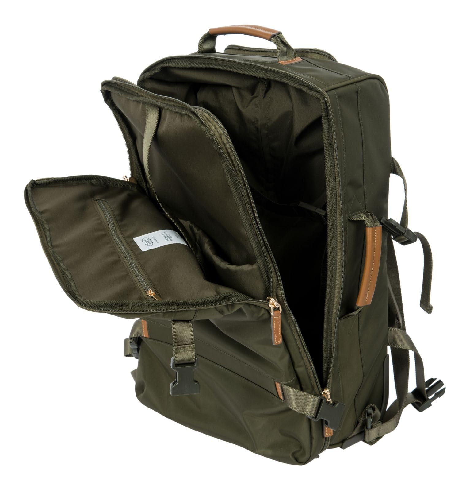 Bric's Mochila Trolley con Compartimento para portátil X- Collection Trolley Backpack 30L Olive Verde Oliva 50cm