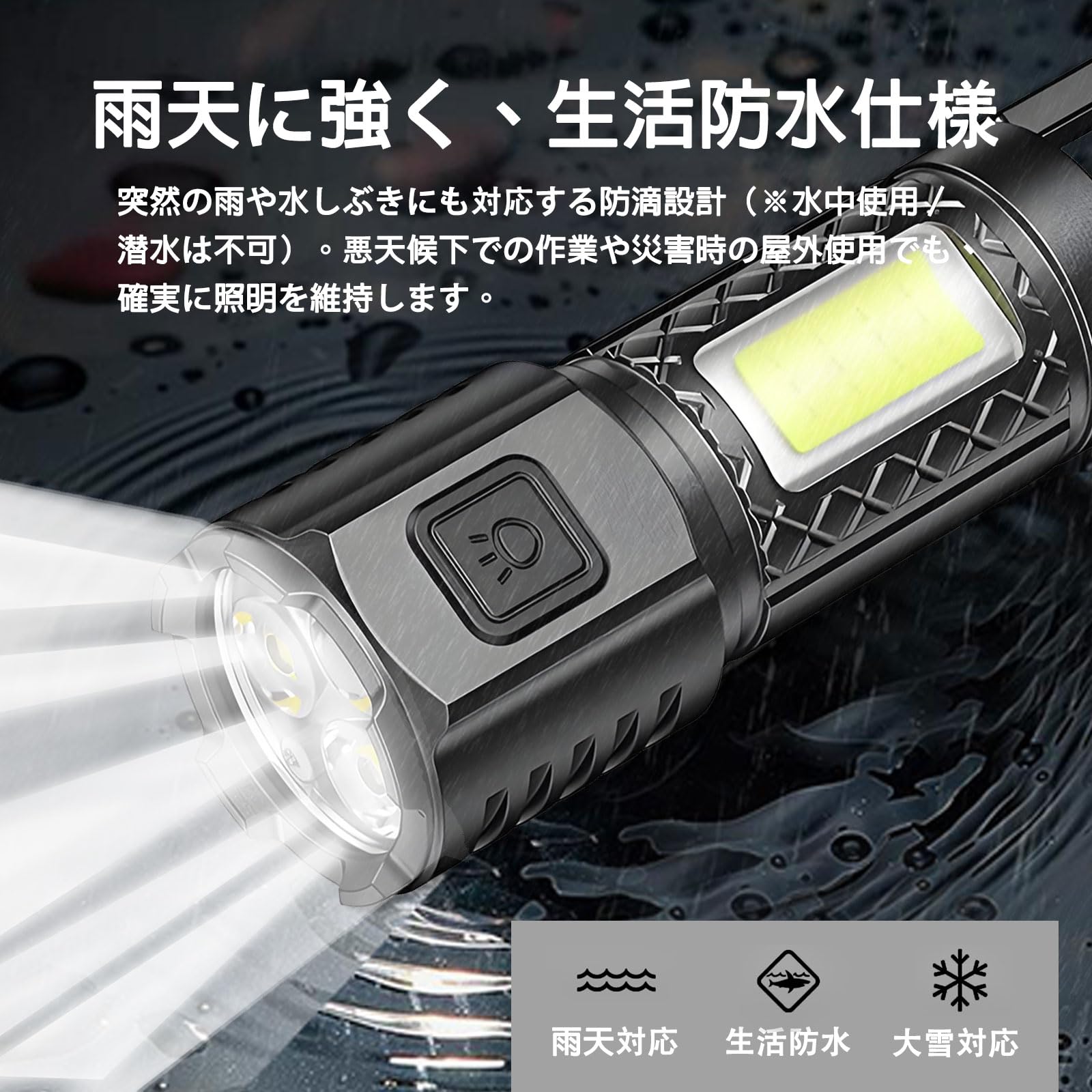 Amazon.co.jp: RACAYZEE 懐中電灯 小型 ledライト 充電式 【2025最新の