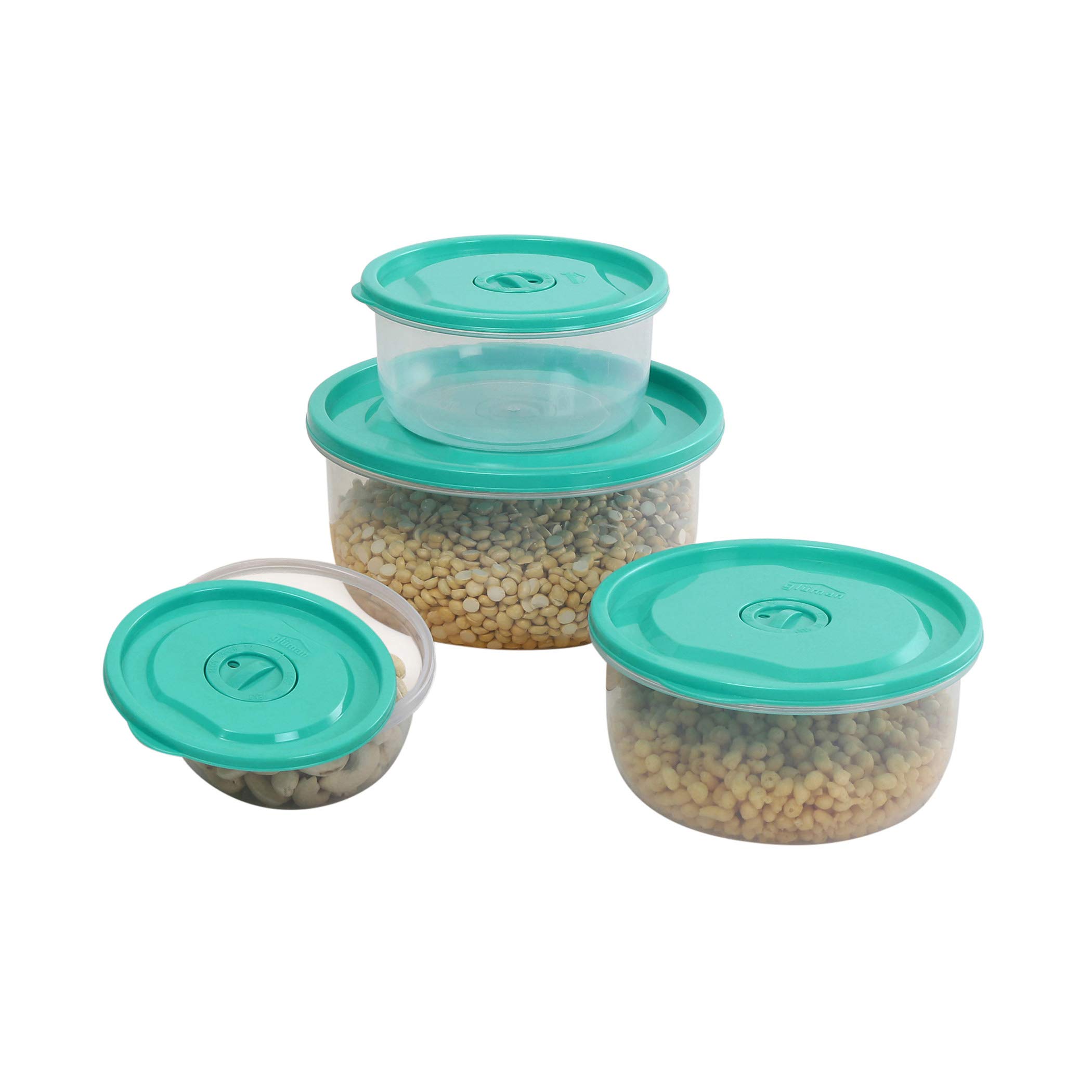 Spinel-Dynore 4-Piece Circular Storage Container Set